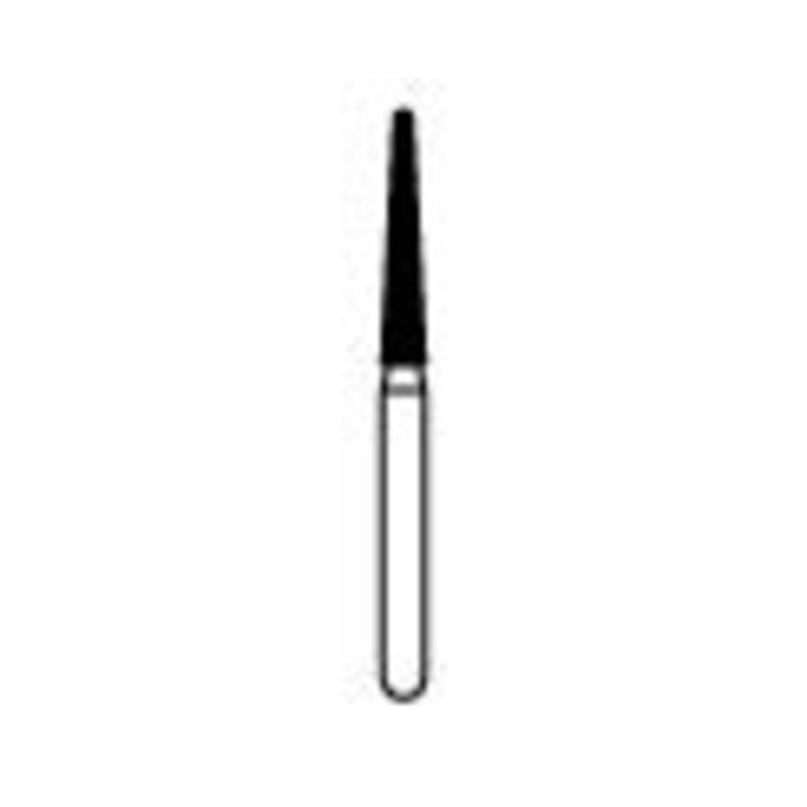NTI FG Diamond Bur, Fine Grit, Round End Taper, #850-018, 1.8 mm Diameter, 10.0 mm Length, Friction Grip, 5/Pk, F850-018 thumbnail 2