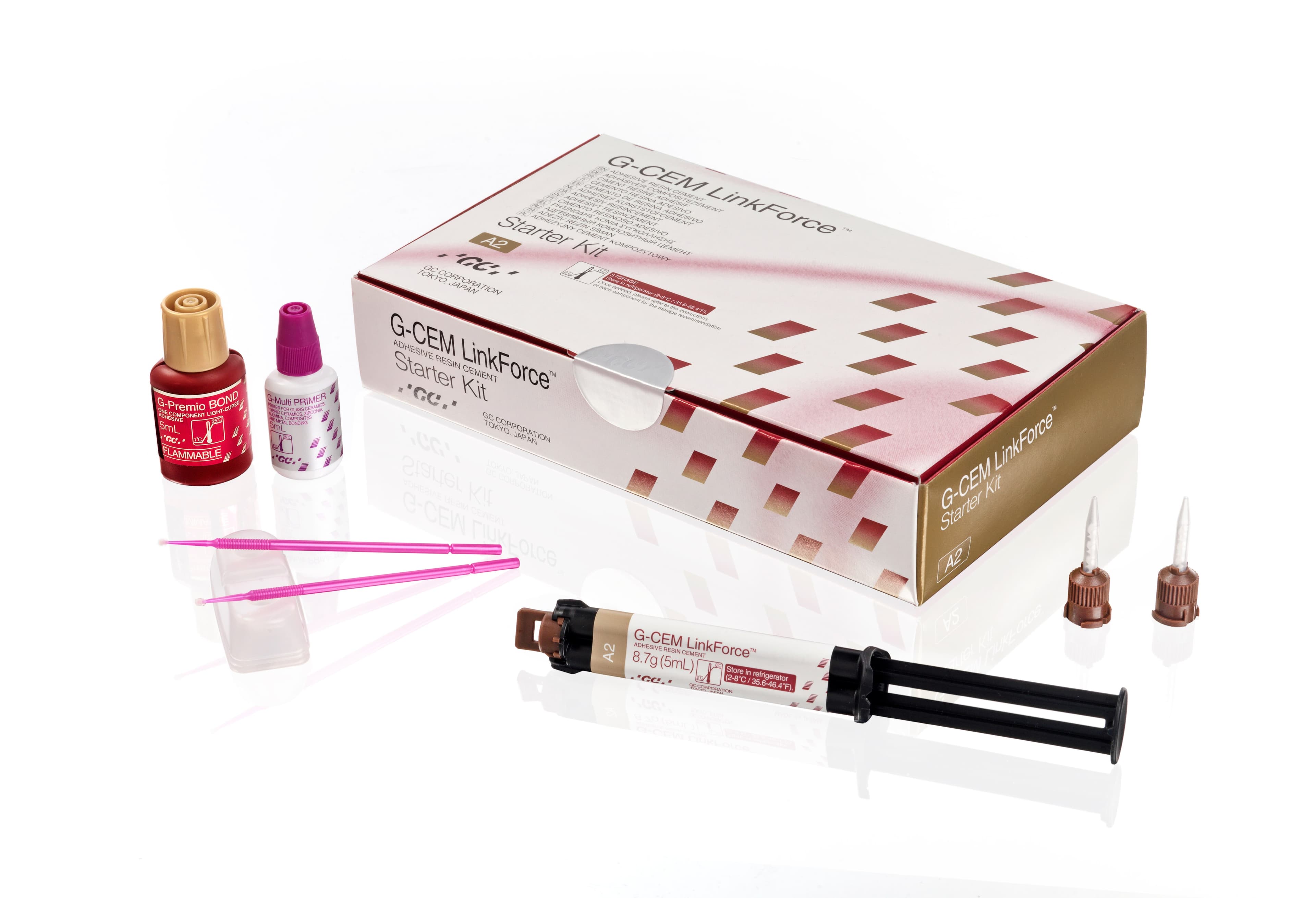 G-CEM LinkForce Dual-Cure Adhesive Resin Cement Starter Kit, Shade A2, 1 x 8.7 g Syringe, 010118 thumbnail 18