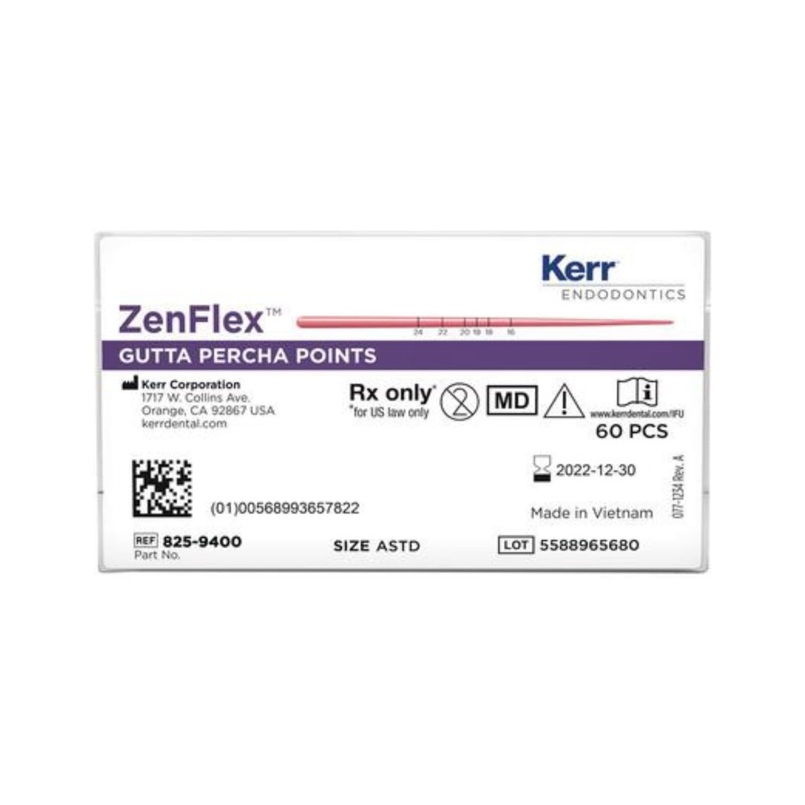 ZenFlex Gutta Percha Points, .06 Taper, Size #25 (0.25), Red, 50/Pack, 825-9625 thumbnail 8