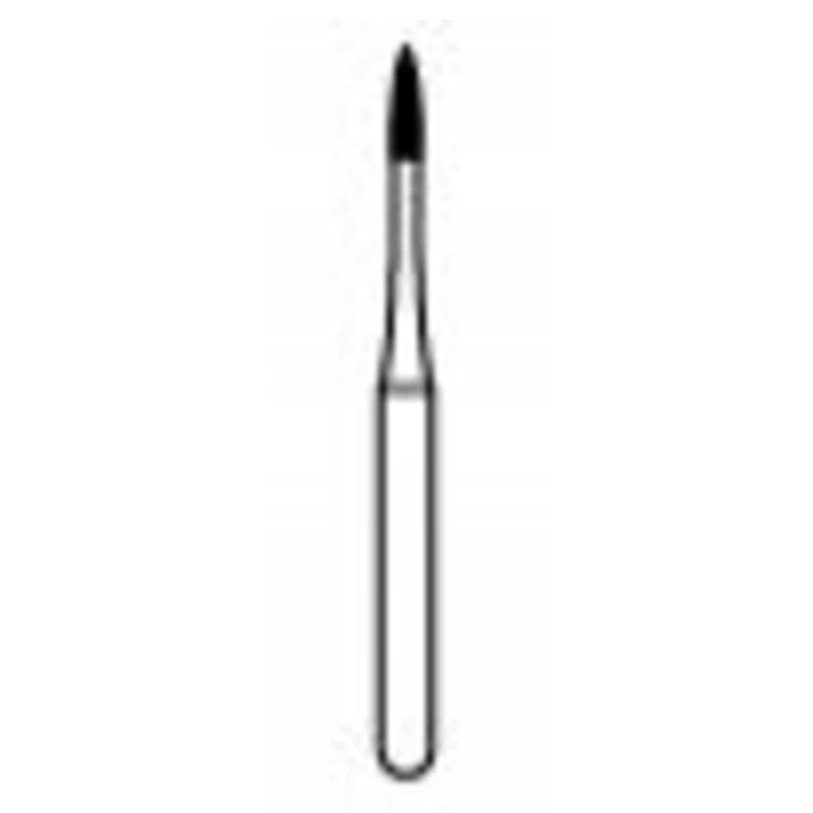 NTI Diamond Bur, FG, Flame, #889-009, 0.9 mm, Fine, Red, 5/Pk, F889-009 thumbnail 3