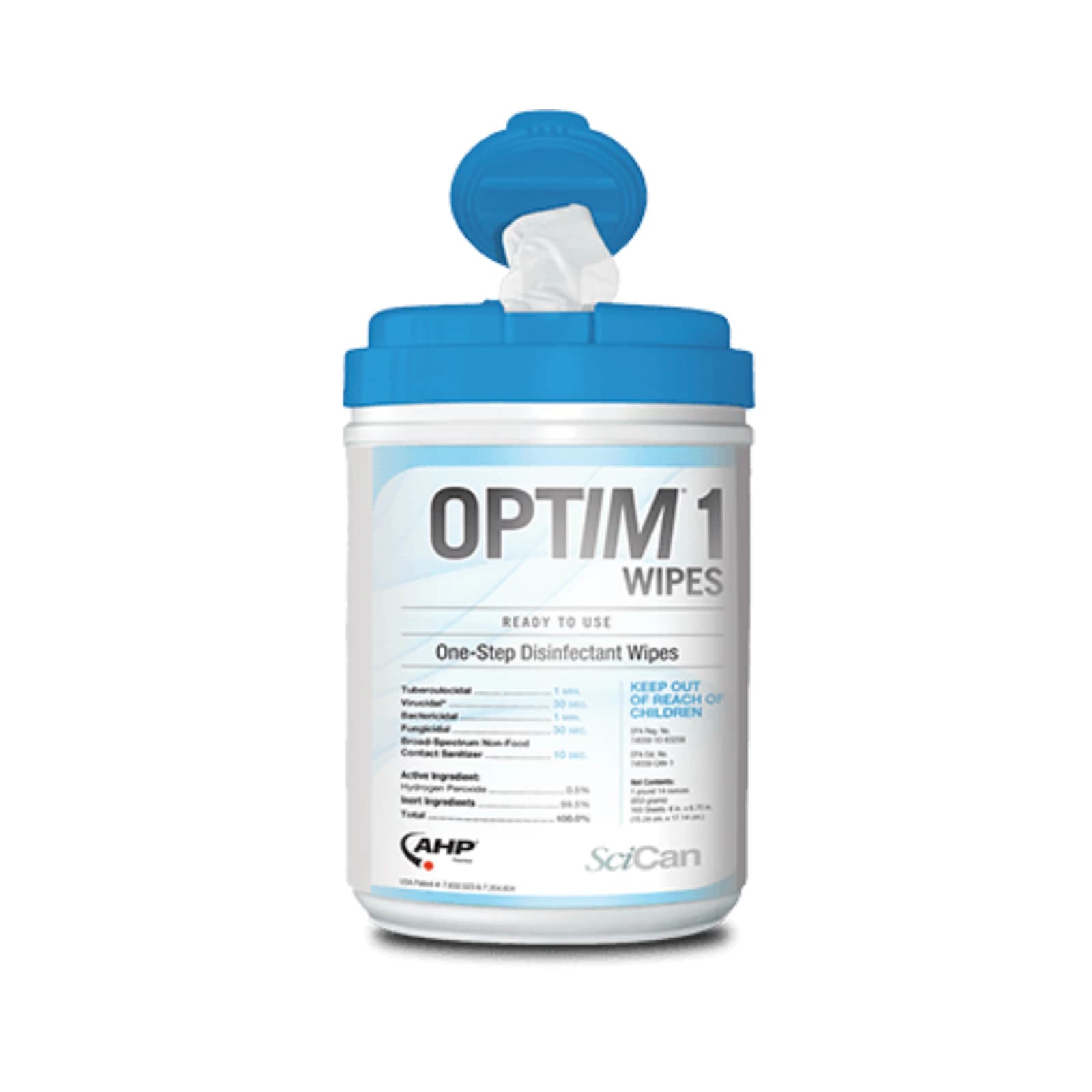 SciCan Optim 1 Pre-Saturated Disinfectant Wipes, X-Large, 10" x 10", 60/Canister, OPT1-W10X10 thumbnail 7