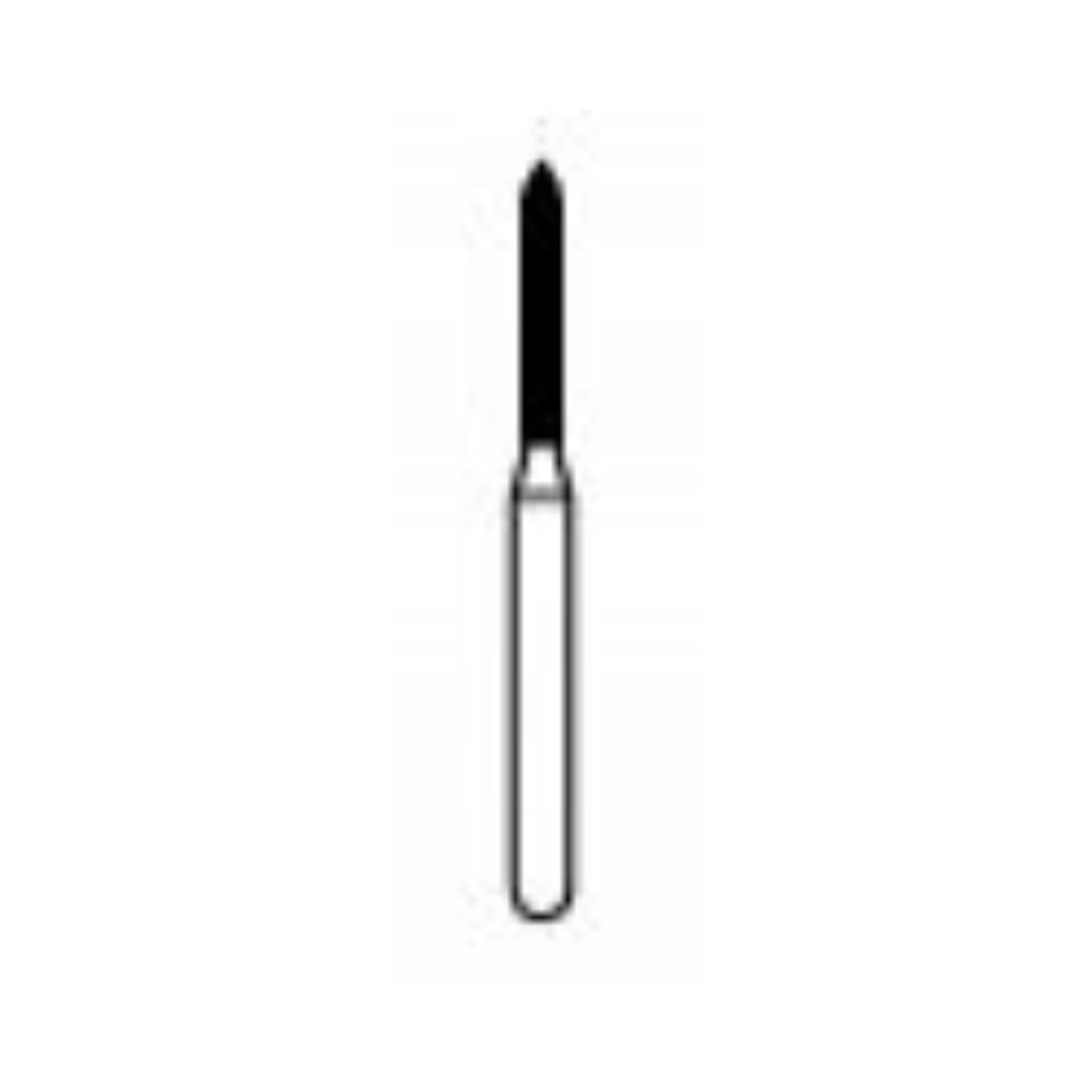 NTI Friction Grip Diamond Bur, Fine Grit, Beveled End Cylinder, #878-010, 1.0 mm Head Diameter, 8.0 mm Head Length, Red Ring, 5/Pkg, F878-010 thumbnail 2
