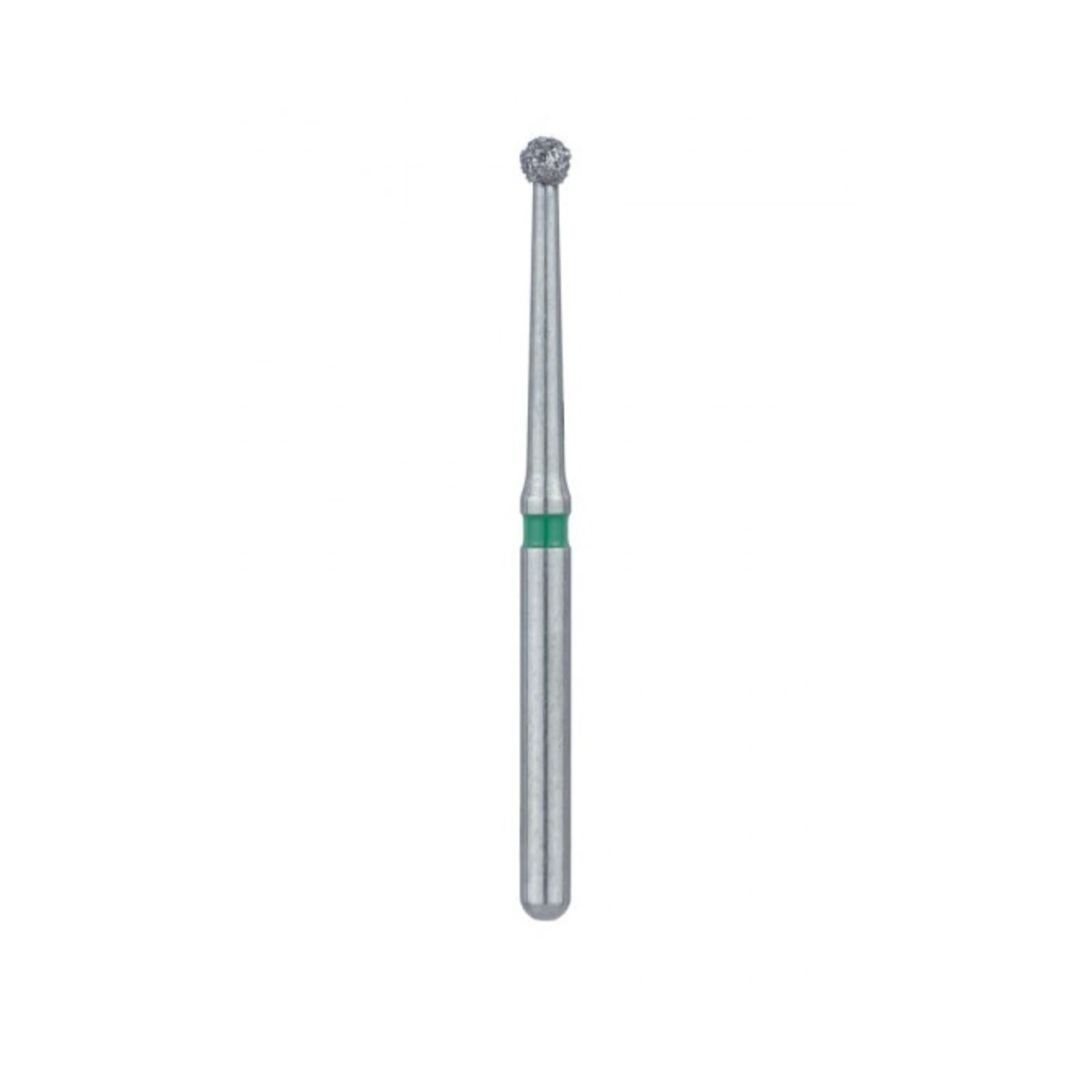 Meisinger Multi-Use Diamond Bur, FG, Round, #801LG, 1.6 mm, Coarse, Green, 5/Pk, 801LG-016-FG thumbnail 4