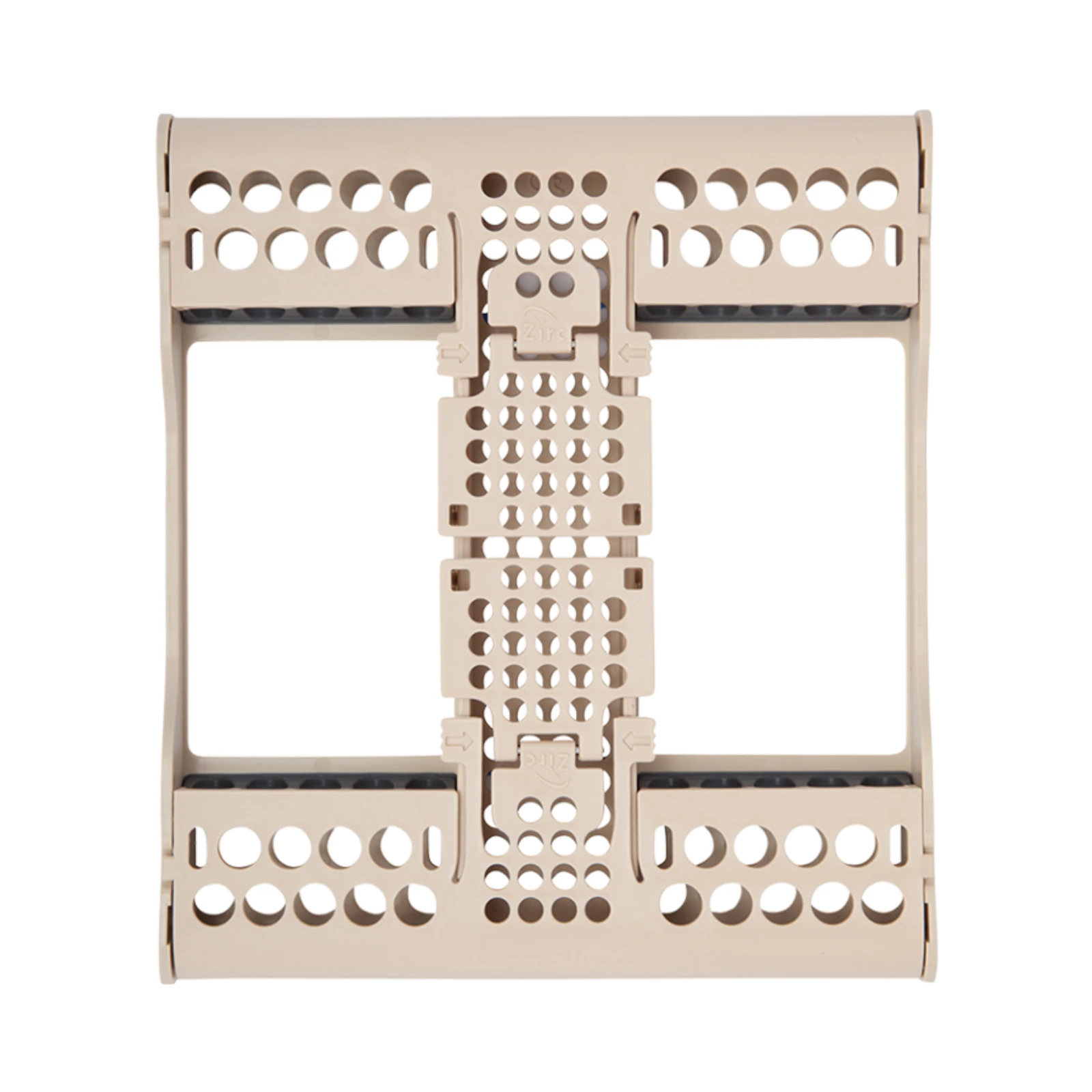 Zirc E-Z Jett® Instrument Cassette, 10-Place, Beige, 7-15/16" x 7" x 1-1/8", 50Z930G - Beige E-Z Jett® Cassette 10-Place - Image 1