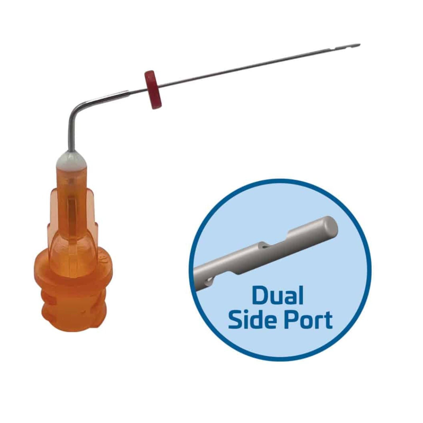 Vista Apex VIP Tip (Voyager Irrigating Precision Tip), Dual Side Port, 29 Gauge, 27mm, Orange, 50/Pack, 315829 thumbnail 2