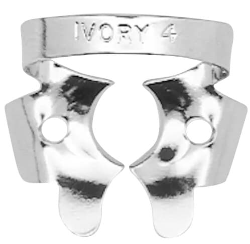 Ivory Stainless Steel Rubber Dam Clamp, #4, Winged Molar, 50057324 thumbnail 3