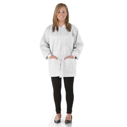 SafeWear Disposable Hipster Jacket, Extra Large, White Frost, 45 g/m2 SMS, 12/Pk, 8105-D thumbnail 9