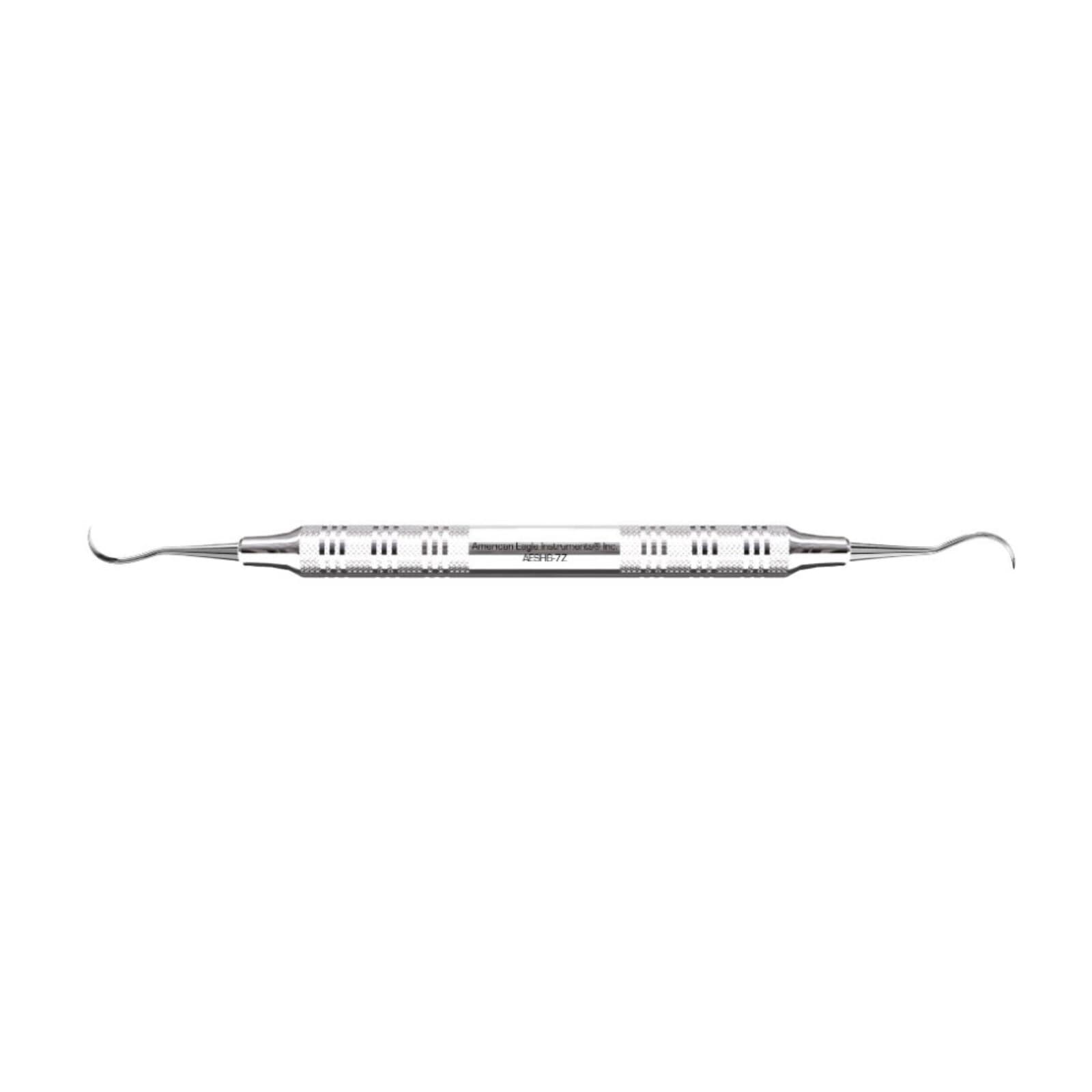 Sickle Scaler, #H6-H7, Universal Anterior, Double-Ended, EagleLite Stainless Steel Handle, 3/8", Talon Tough Stainless Steel, AESH6-7Z, 1/Pk thumbnail 3