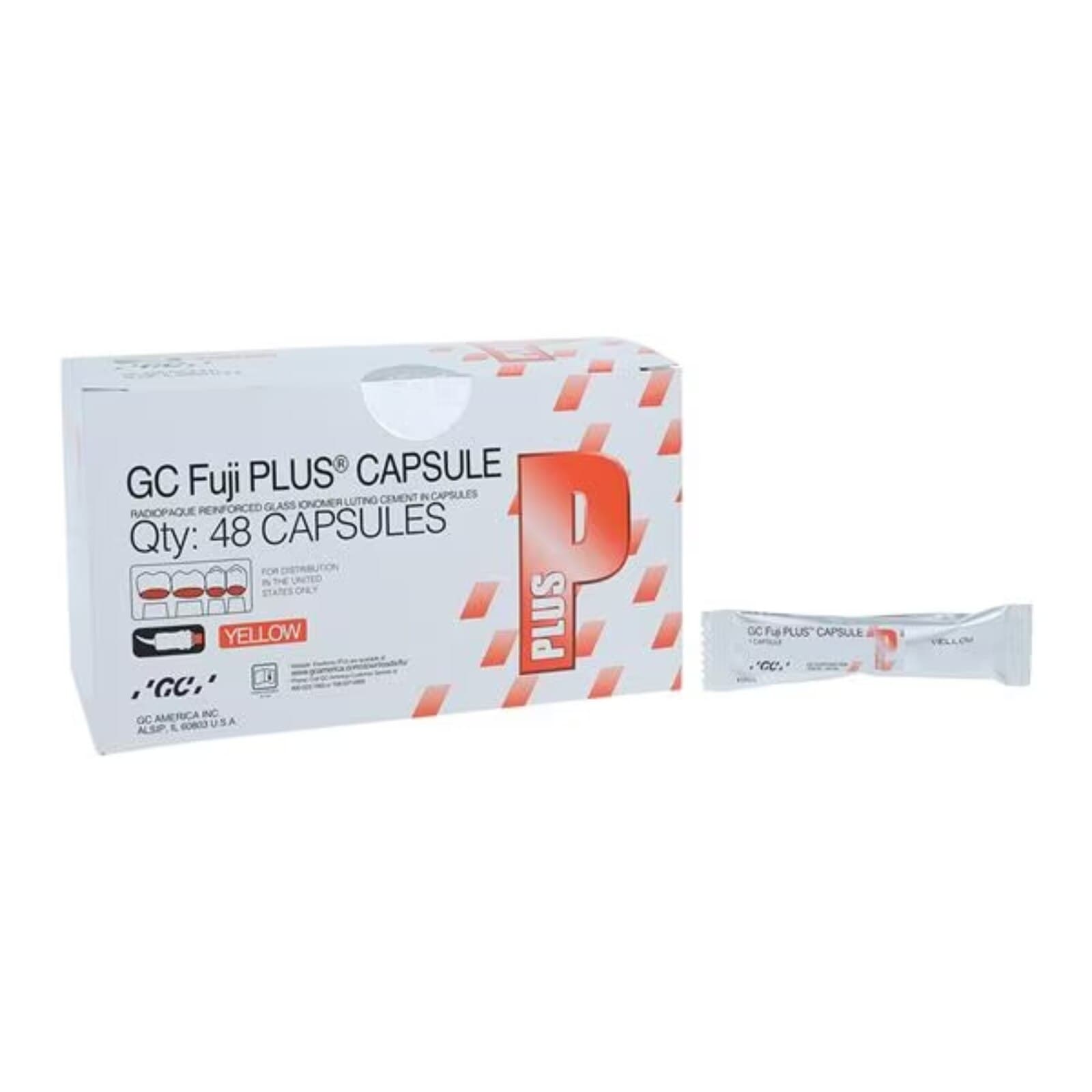 GC Fuji PLUS Resin-Reinforced Glass Ionomer Luting Cement, Capsule Refill, Yellow, 48/Box, 425030 thumbnail 7
