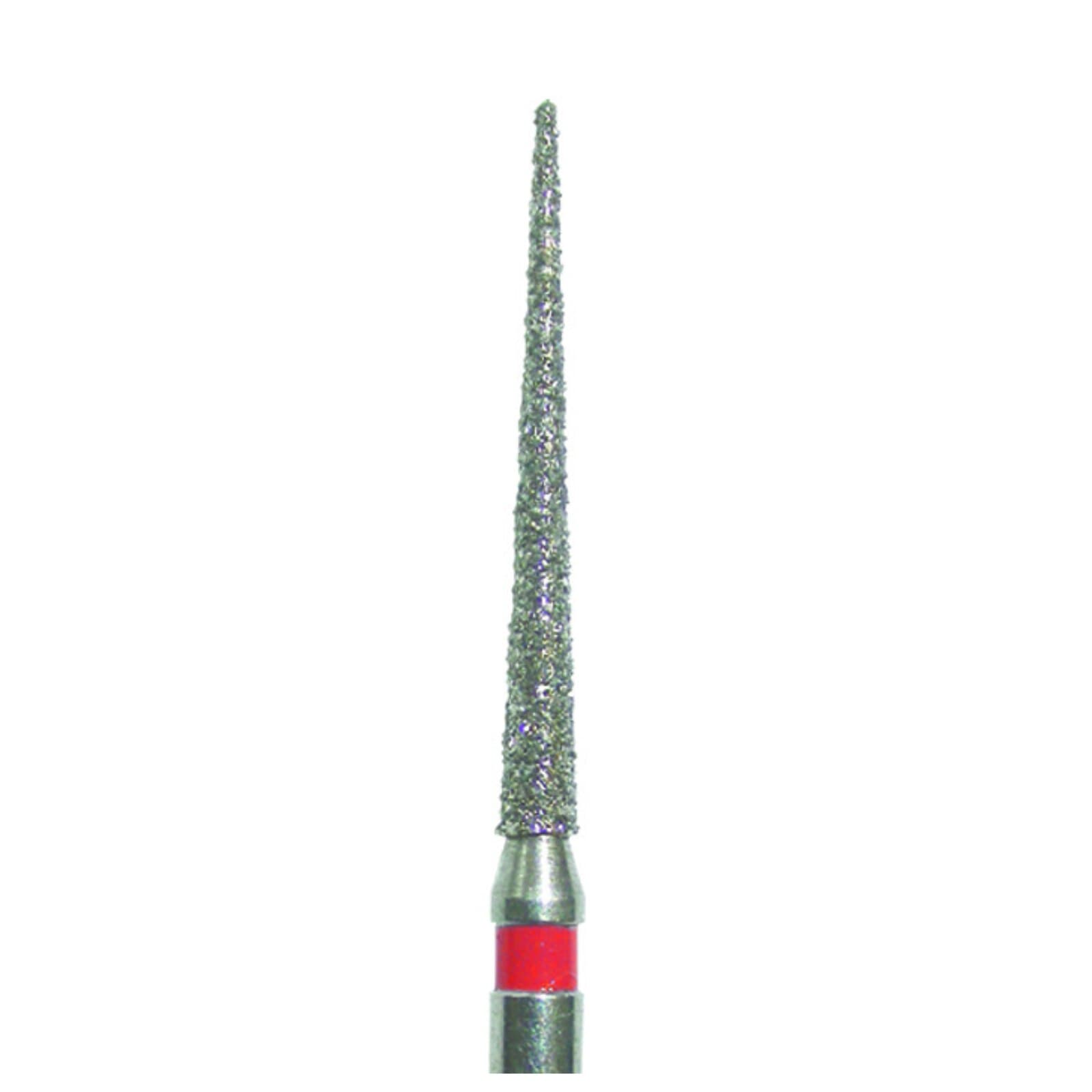 Meisinger 859LF-012 Fine Diamond Bur, Long Needle, Friction Grip, 1.2mm, Red, 5/Pack thumbnail 3
