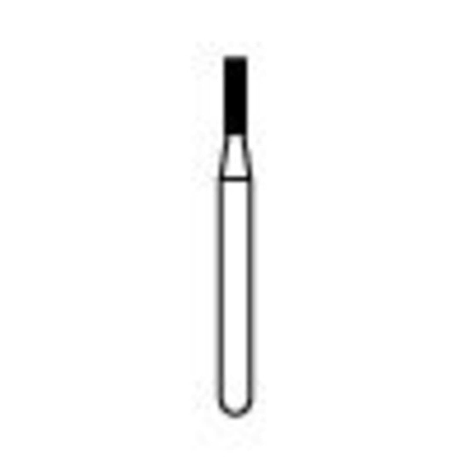 NTI FG Diamond Bur, Medium Grit, Flat End Cylinder, #835-010, 1.0 mm Diameter, 4.0 mm Length, Gray, 5/Pkg, M835-010 thumbnail 2