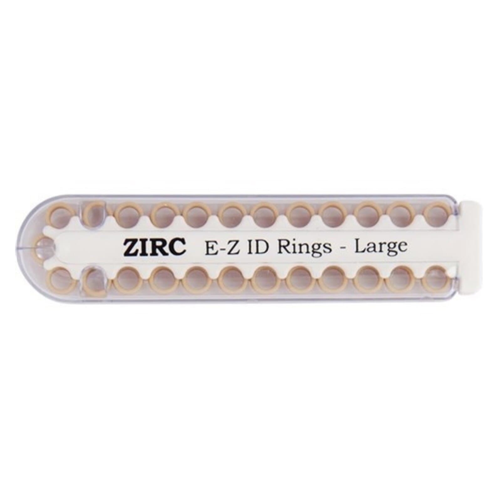 Zirc E-Z ID Instrument Rings, Large, Beige, 1/4", 25/Pack, 70Z200-G - Beige E-Z ID Rings Large Pack of 25 - Image 1