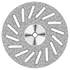 NTI Superflex Diamond Disc, Double Sided, Perforated, Medium Grit, Red, HP Shank, 22 mm Diameter, 0.15 mm Thickness, D605-220, 1/Pkg thumbnail 2