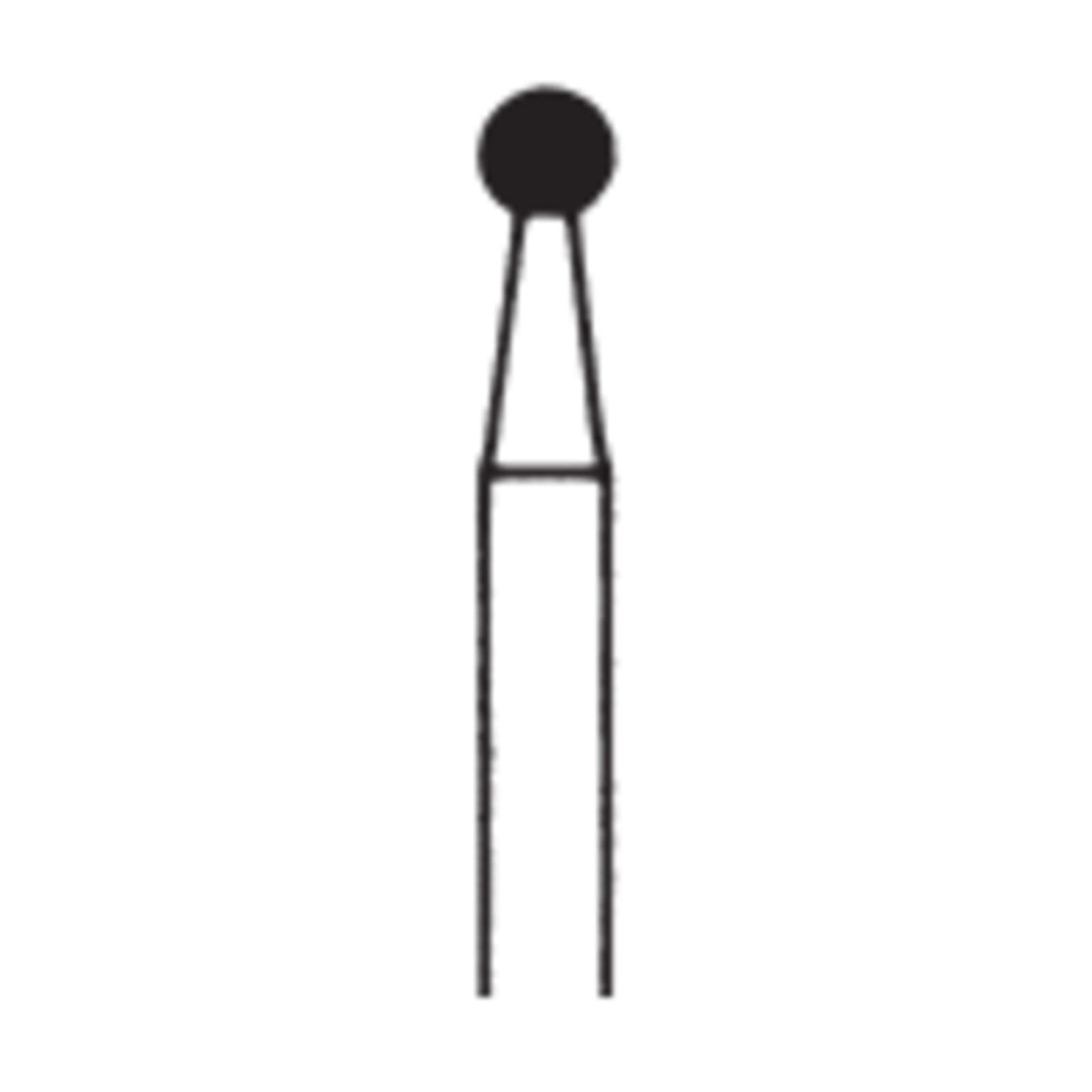 Meisinger Diamond Bur FG 801-023, Medium Grit, Round Head, 2.3 mm, Blue Ring, 5/Pkg thumbnail 3