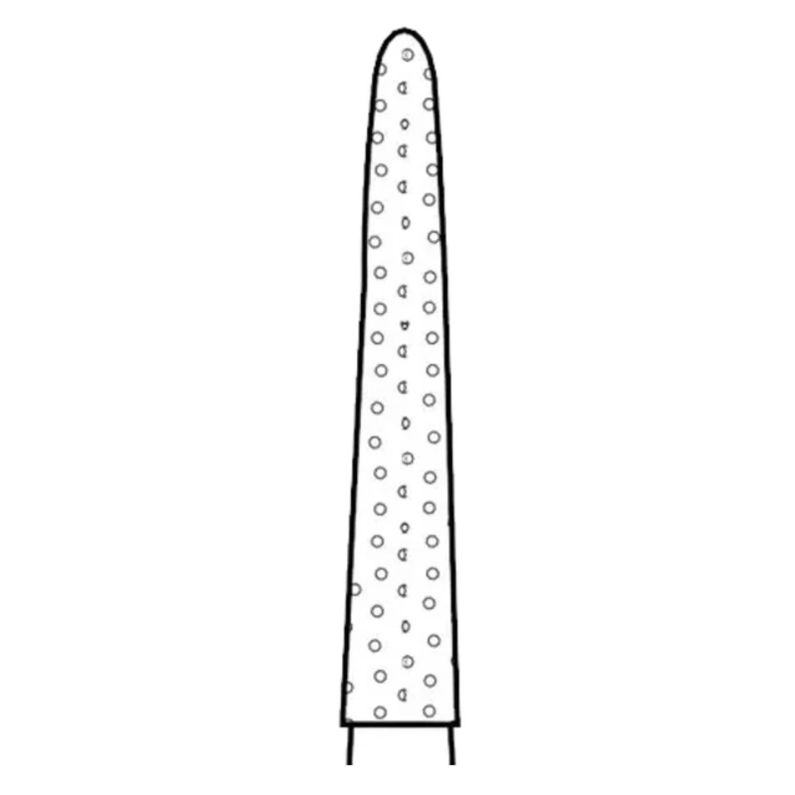 Two Striper Diamond Bur, FG, Flame, #253.10C, Coarse, Green, 1.6 mm Major/1.0 mm Minor Diameter, 5/Pk, 2015071 thumbnail 3