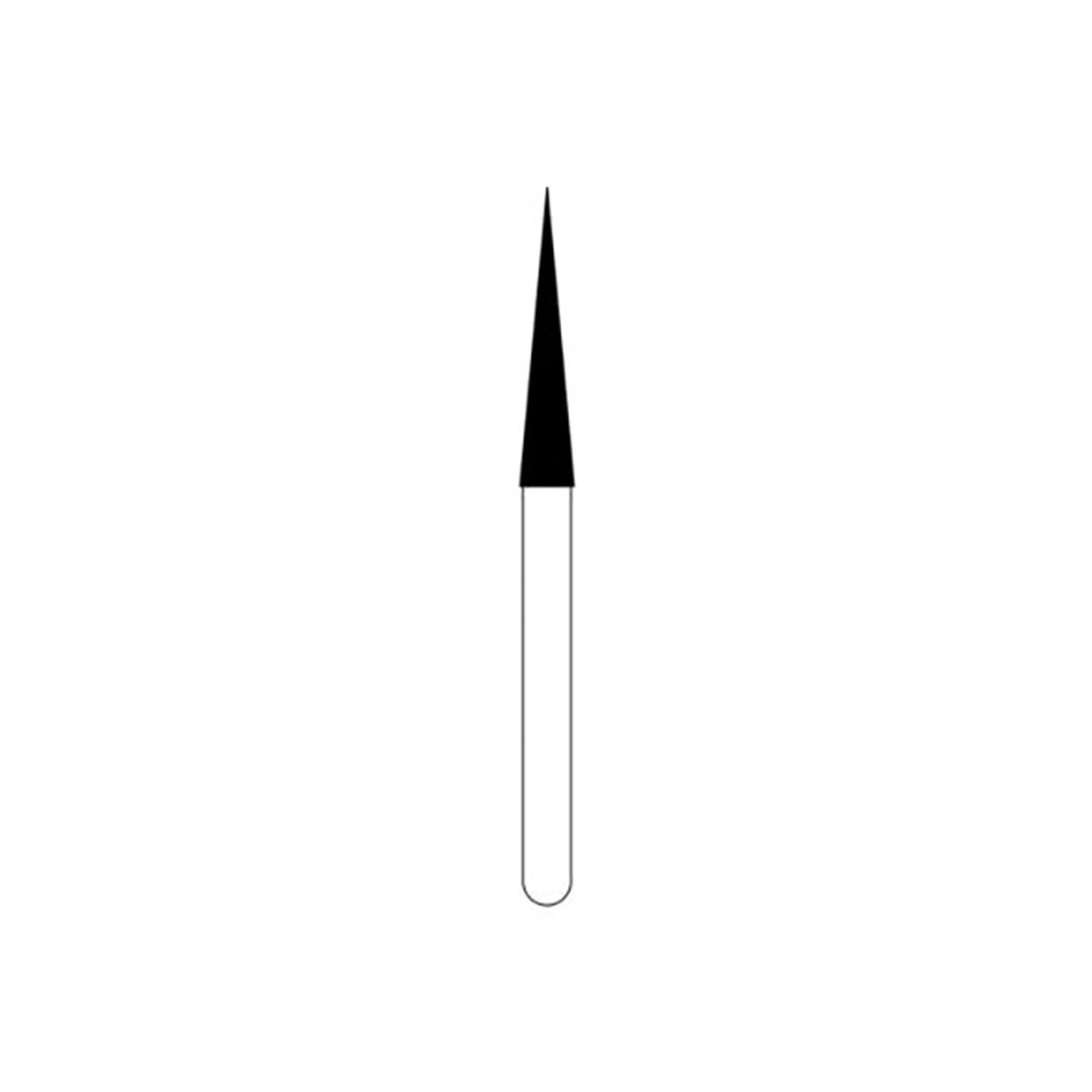 NTI Friction Grip Diamond Bur, Fine Grit, Long Needle, #F859L-016, 1.6 mm Diameter, 11.5 mm Length, 5/Pk thumbnail 2