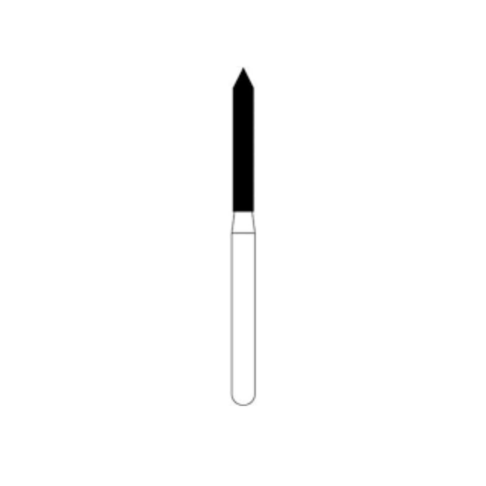 NTI Diamond Bur, FG, Super Coarse, Beveled End Cylinder, #886-014, 1.4 mm x 10.0 mm, Black, 5/Pk, SC886-014 thumbnail 2