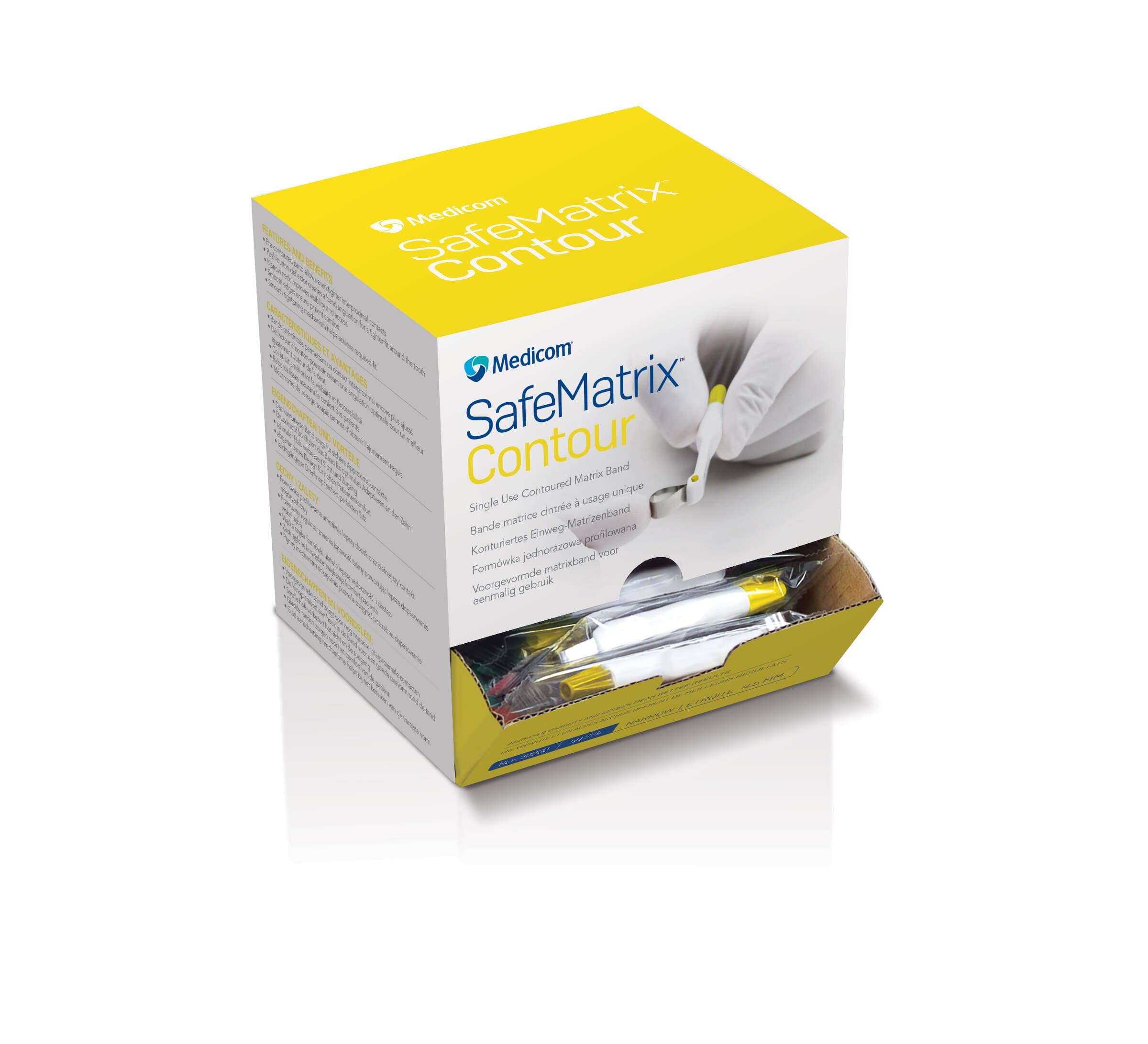 SafeMatrix Contour Narrow Single-Use Matrix Bands, 4.5mm, Yellow, 50/Box, 30060 thumbnail 15