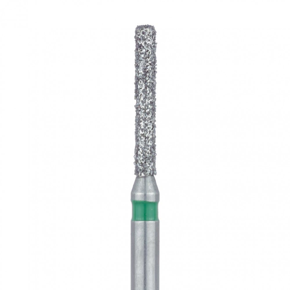 Meisinger Multi-Use Diamond Bur, FG, Round Edge Extra Long Cylinder, #842G, 1.2 mm, Coarse, Green, 5/Pk, 842G-012-FG thumbnail 4
