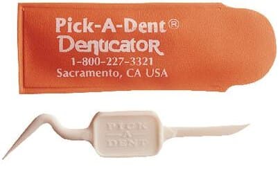 Denticator Pick-A-Dent Double-Ended Plastic Interdental Toothpick, Reusable, with Travel Pouch, 144/Pk, 621714 thumbnail 3