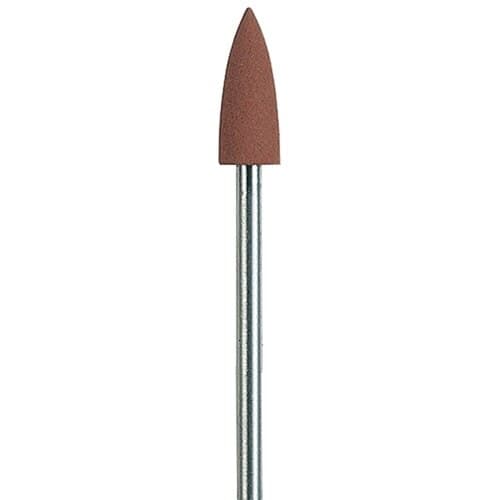 NTI Silicone Polishers, Brown, Flame, HP Shank, Pre-Polishing for Alloys/Amalgam/Composites, 10/Pkg, P0044 thumbnail 3