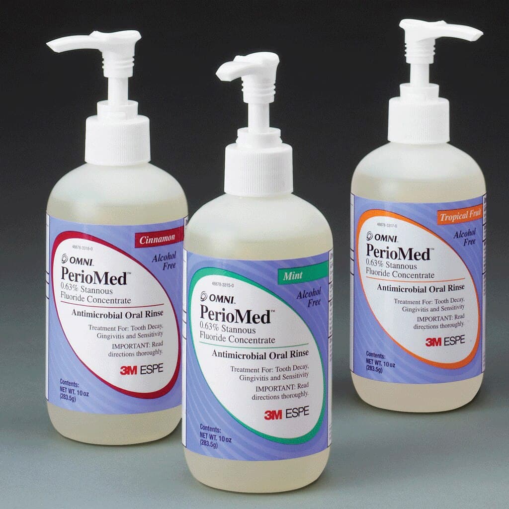 PerioMed 0.63% Stannous Fluoride Oral Rinse Concentrate, Tropical Fruit, Alcohol-Free, 10 oz Bottle with Pump, 12105F thumbnail 3