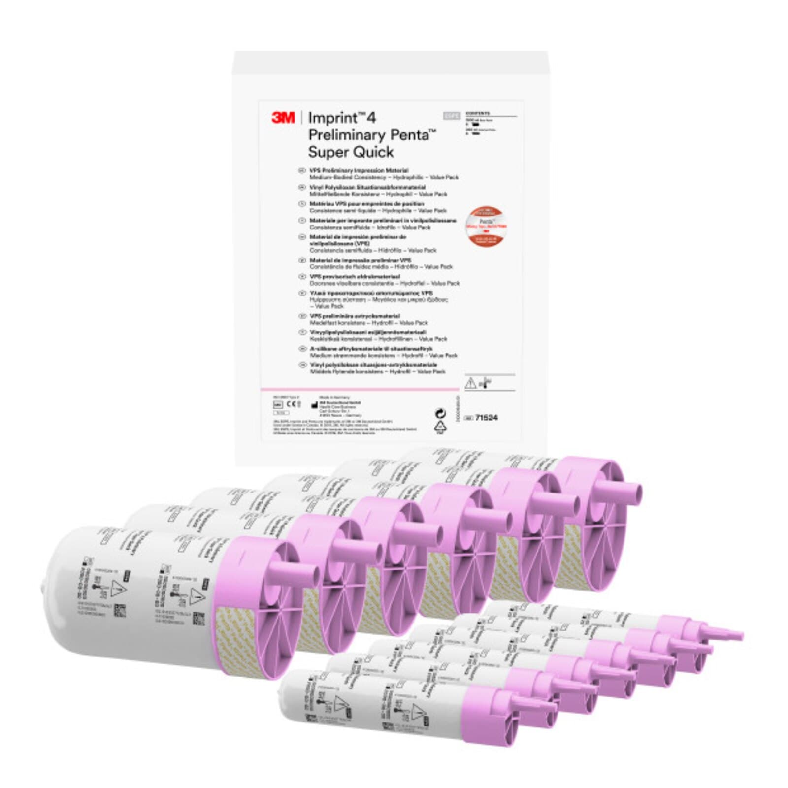 3M Imprint 4 Preliminary Penta Super Quick VPS Impression Material Value Refill, 6 x 300 mL Base Paste + 6 x 60 mL Catalyst, 71524 thumbnail 7