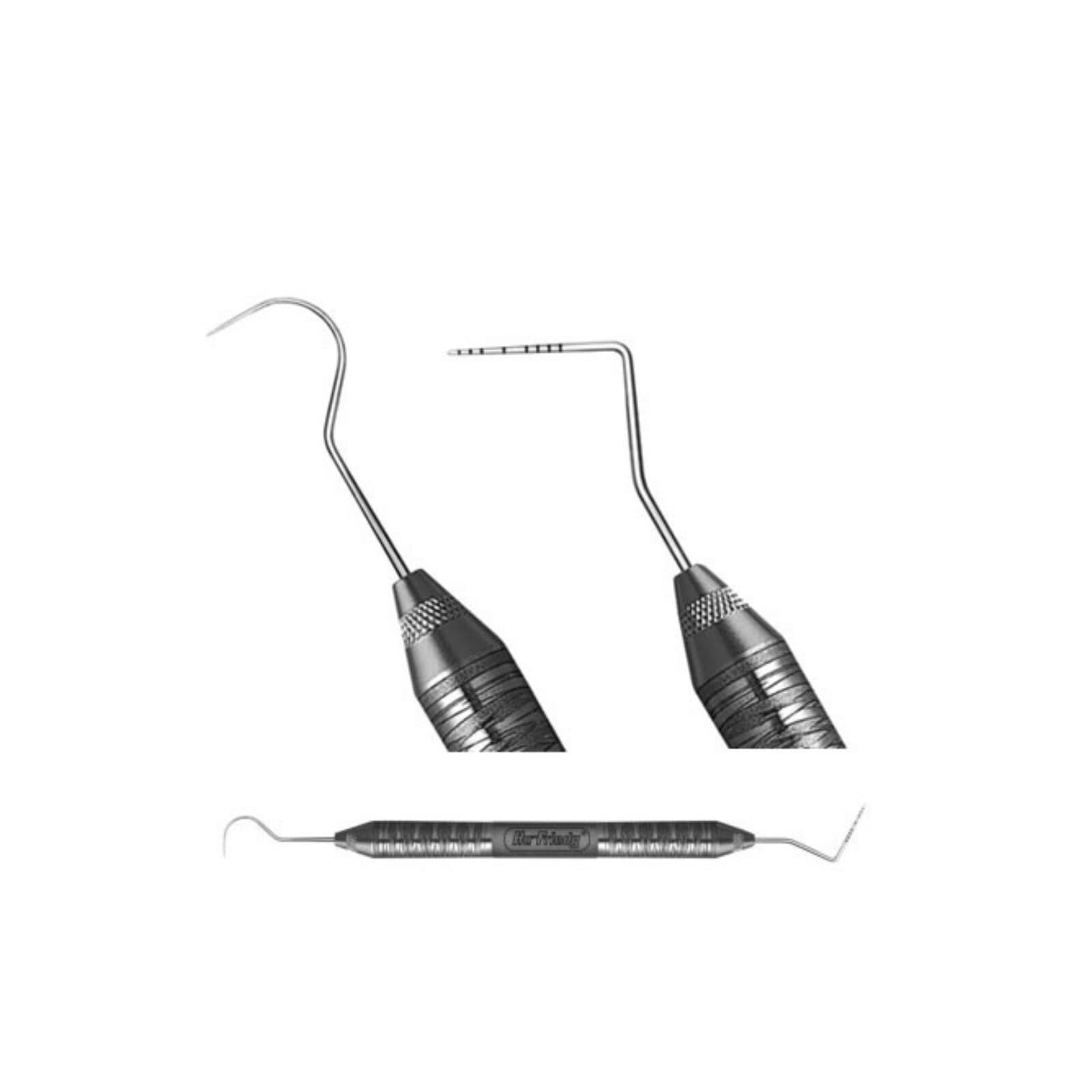 Hu-Friedy Expro 23/QOW Double-Ended Explorer/Probe, Thin Williams Markings, #7 Satin Steel Colours Handle, XP23/QOW7 thumbnail 3