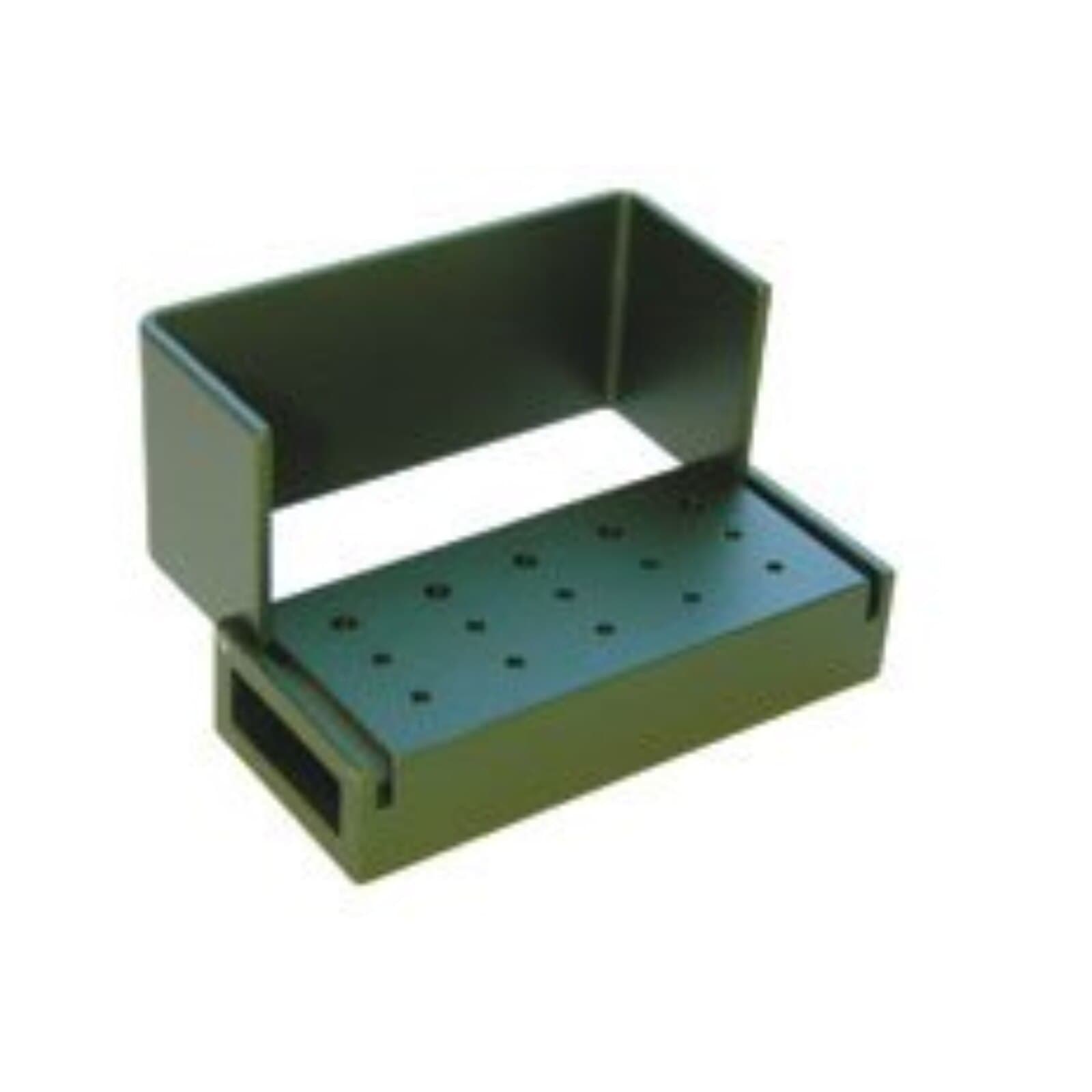 Kerr AXIS Aluminum Bur Block, 15 Holes (10 FG / 5 RA), Green, Swivel Top, Autoclavable, AB320-1T, 1/Pk thumbnail 3