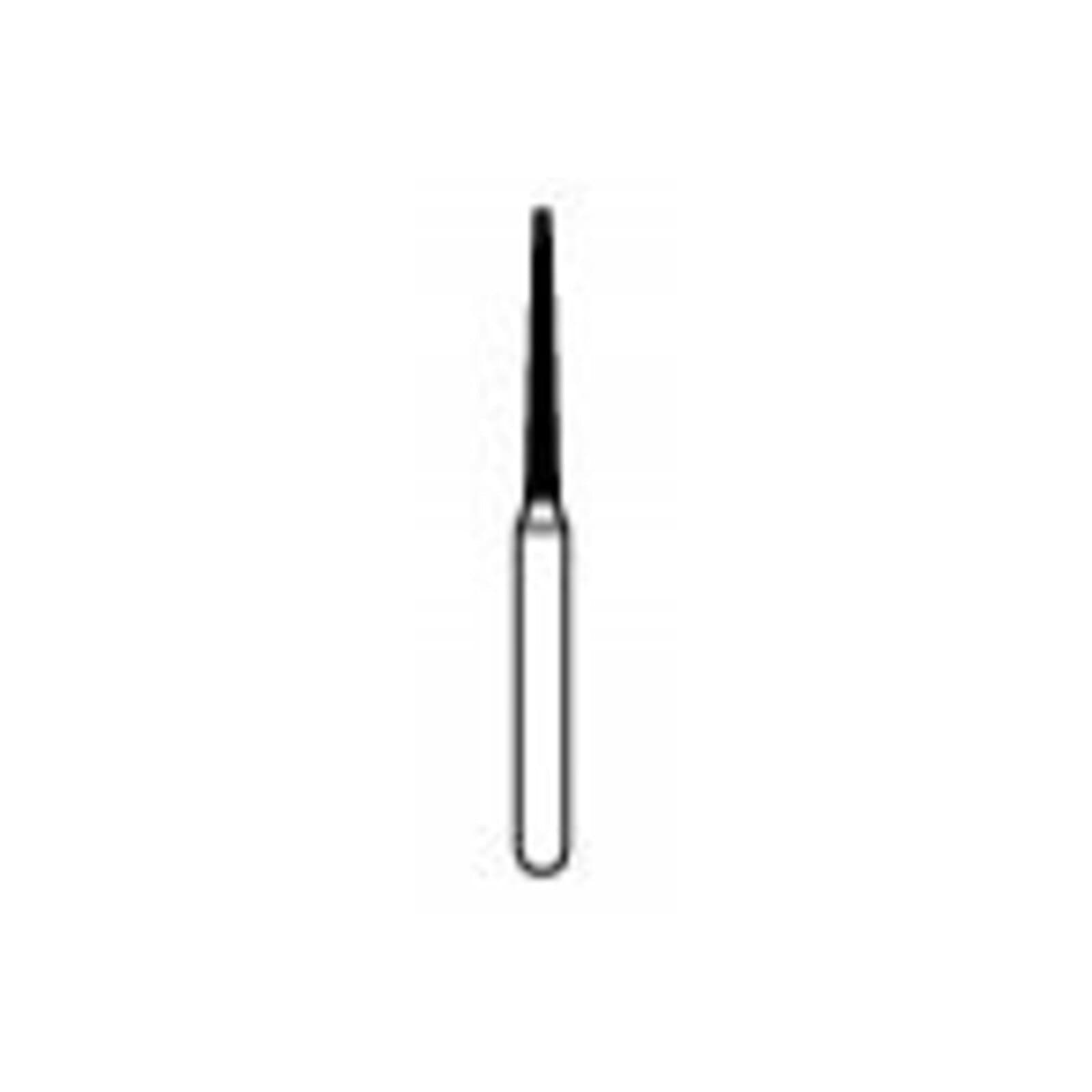 NTI Diamond Bur, FG, Round End Taper, #F850-010, 1.0 mm, Fine, Red, 5/Pk thumbnail 3