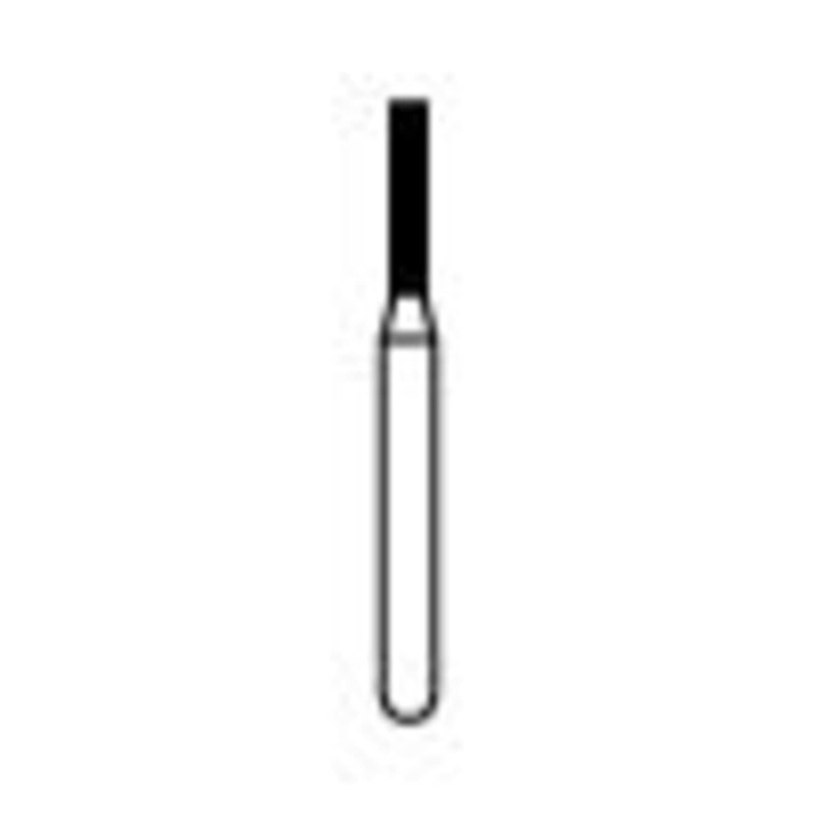 NTI Diamond Bur, Flat End Cylinder, Friction Grip (FG), Medium Grit, #836-010, 1.0 mm Diameter, 6.0 mm Length, 5/Pkg, M836-010 thumbnail 2