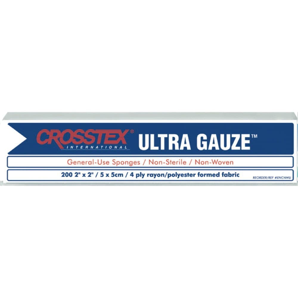 Crosstex Ultra Gauze Non-Woven Sponges, 2" x 2", 4-Ply, Non-Sterile, 8000/Case, ENCNWUB thumbnail 3
