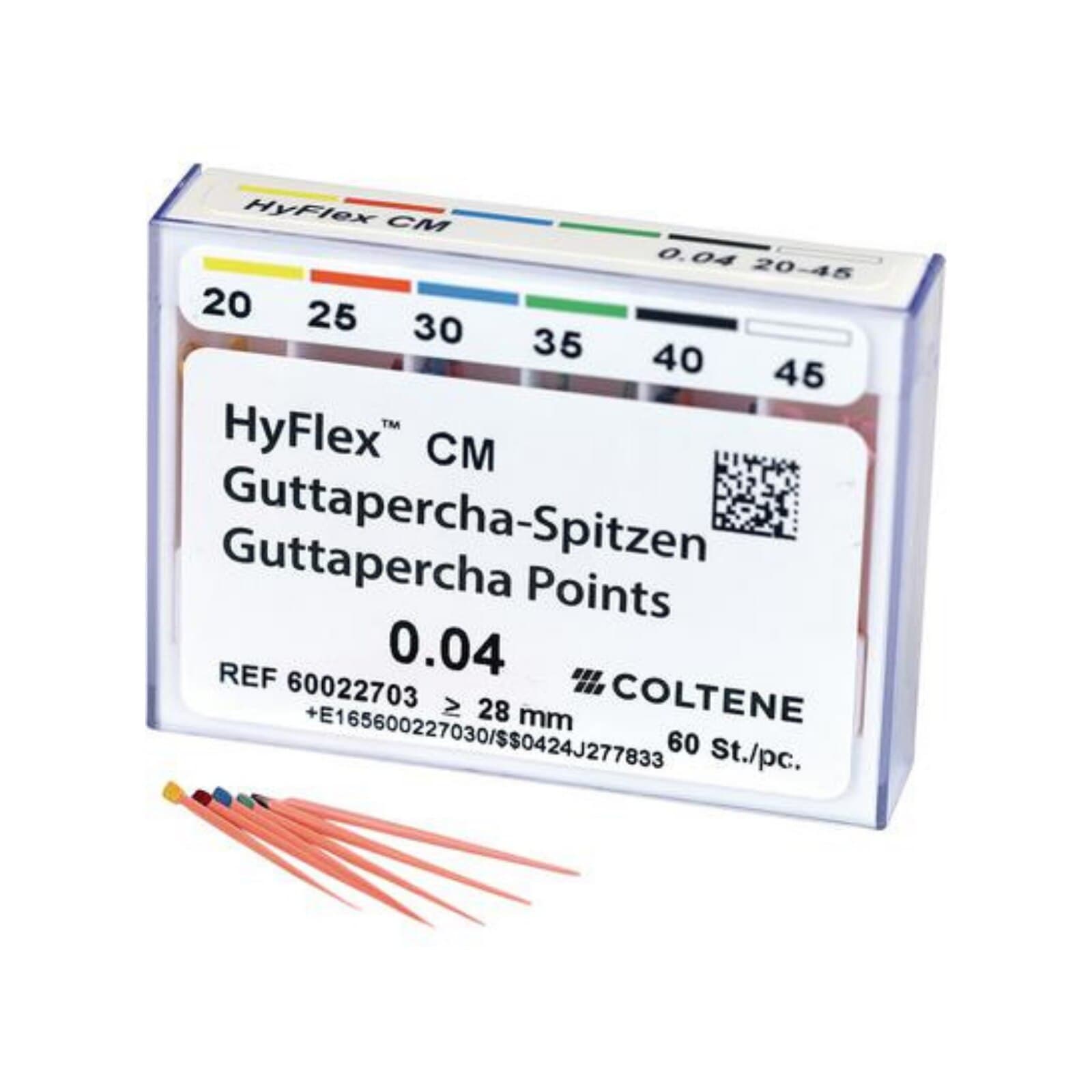 HyFlex CM Gutta Percha Points, .04 Taper, Assorted #20-45, 60/Pk, 60022703 thumbnail 4