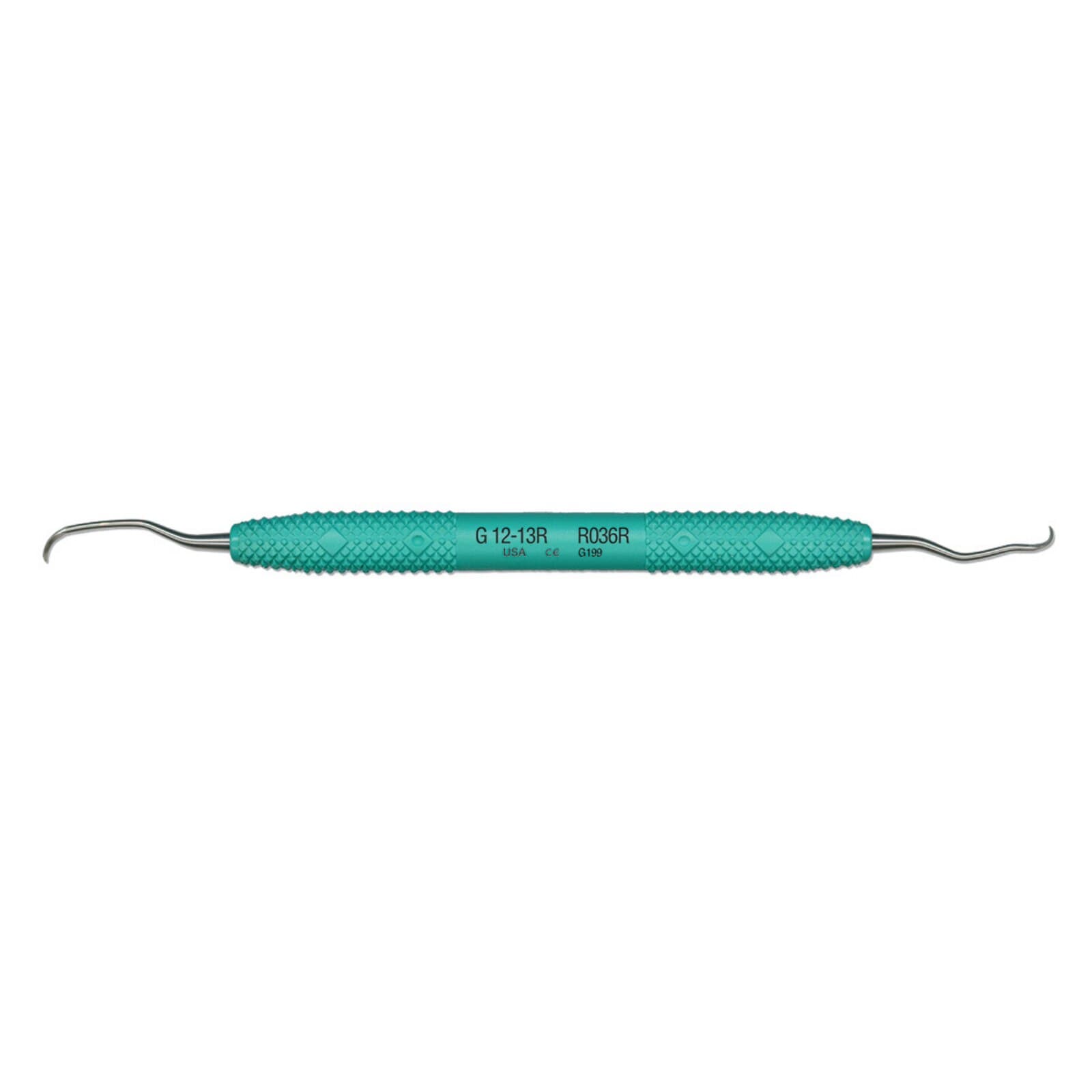 PDT Amazing Gracey™ 12-13 Rigid Gracey Curette, Double-Ended, Green Resin Handle, R036R thumbnail 2