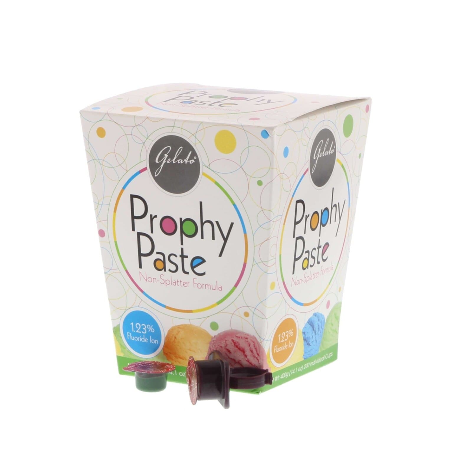 Gelato Prophy Paste with Fluoride, Extra Coarse Grit, Mint, 2 g Unit Dose Cups, 200/Box, 24-05177 thumbnail 6