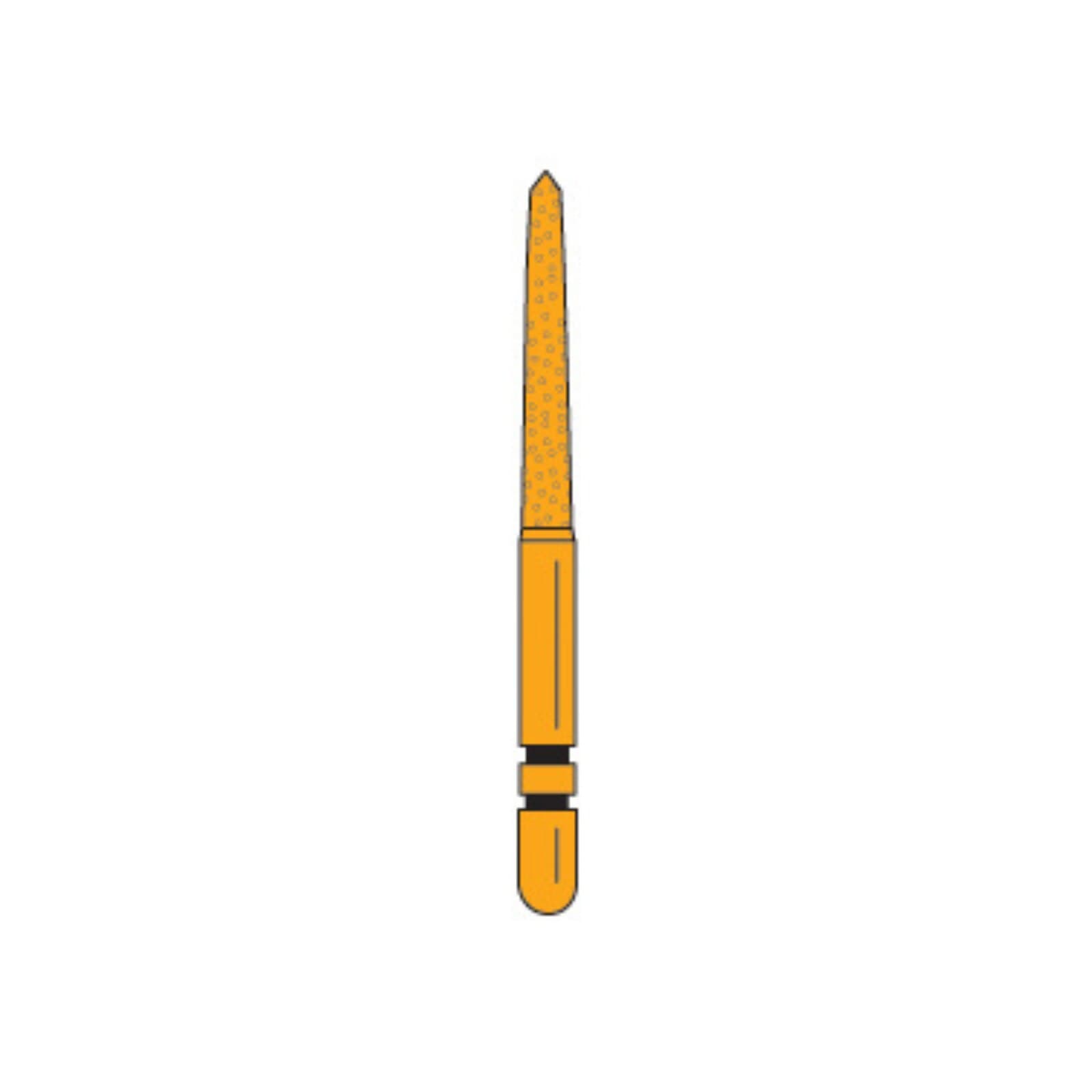 Two Striper Gold-Plated Diamond Bur, FG, Curettage, 253.SC, 1.8 mm Major/0.4 mm Minor Diameter, 10 mm Length, Medium, Blue, 5/Pk, 2015613 thumbnail 3
