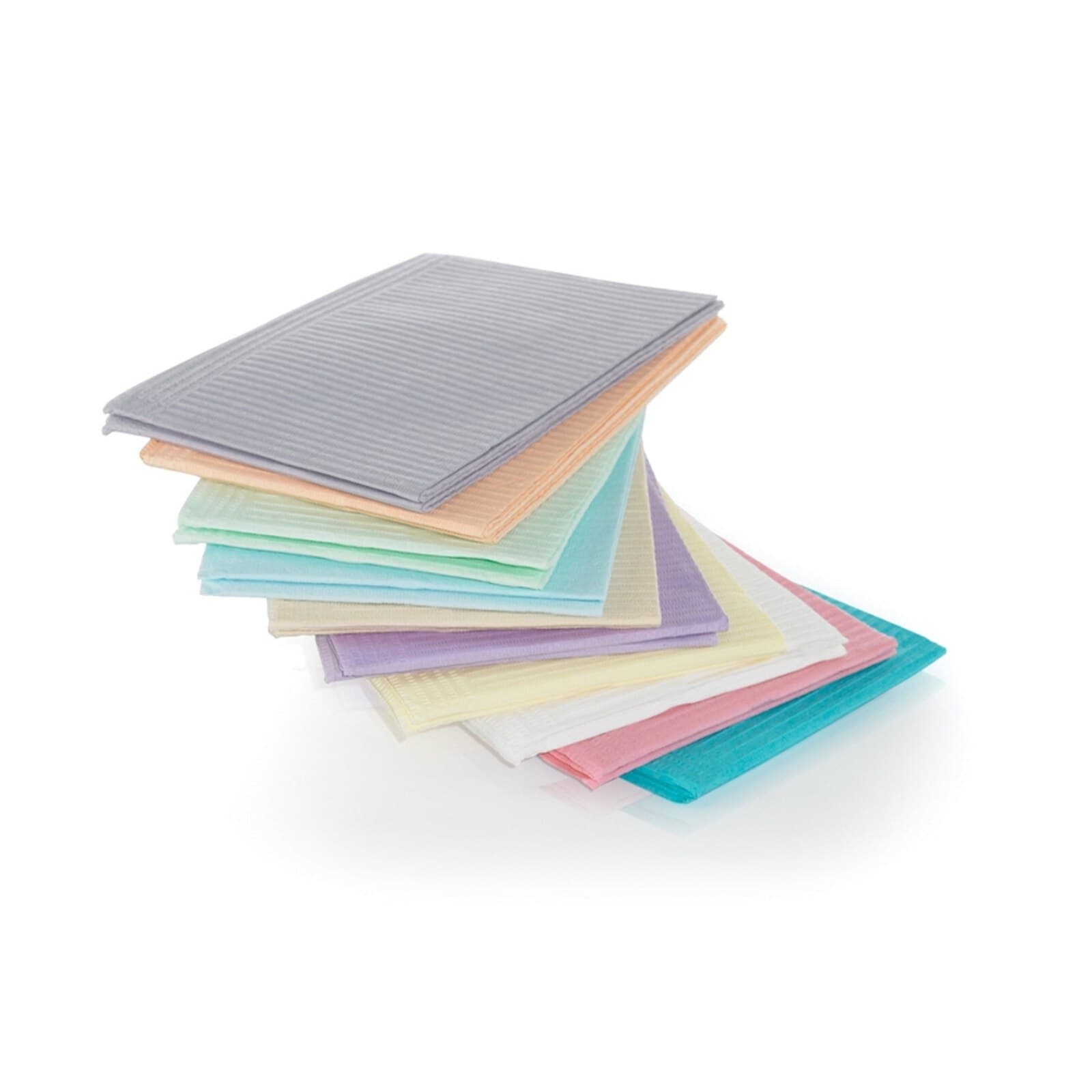 Crosstex Advantage Patient Bibs, 2-Ply Paper/1-Ply Poly, 13" x 18", Peach, Vantage Fold, 500/Case, WEXAPE thumbnail 2