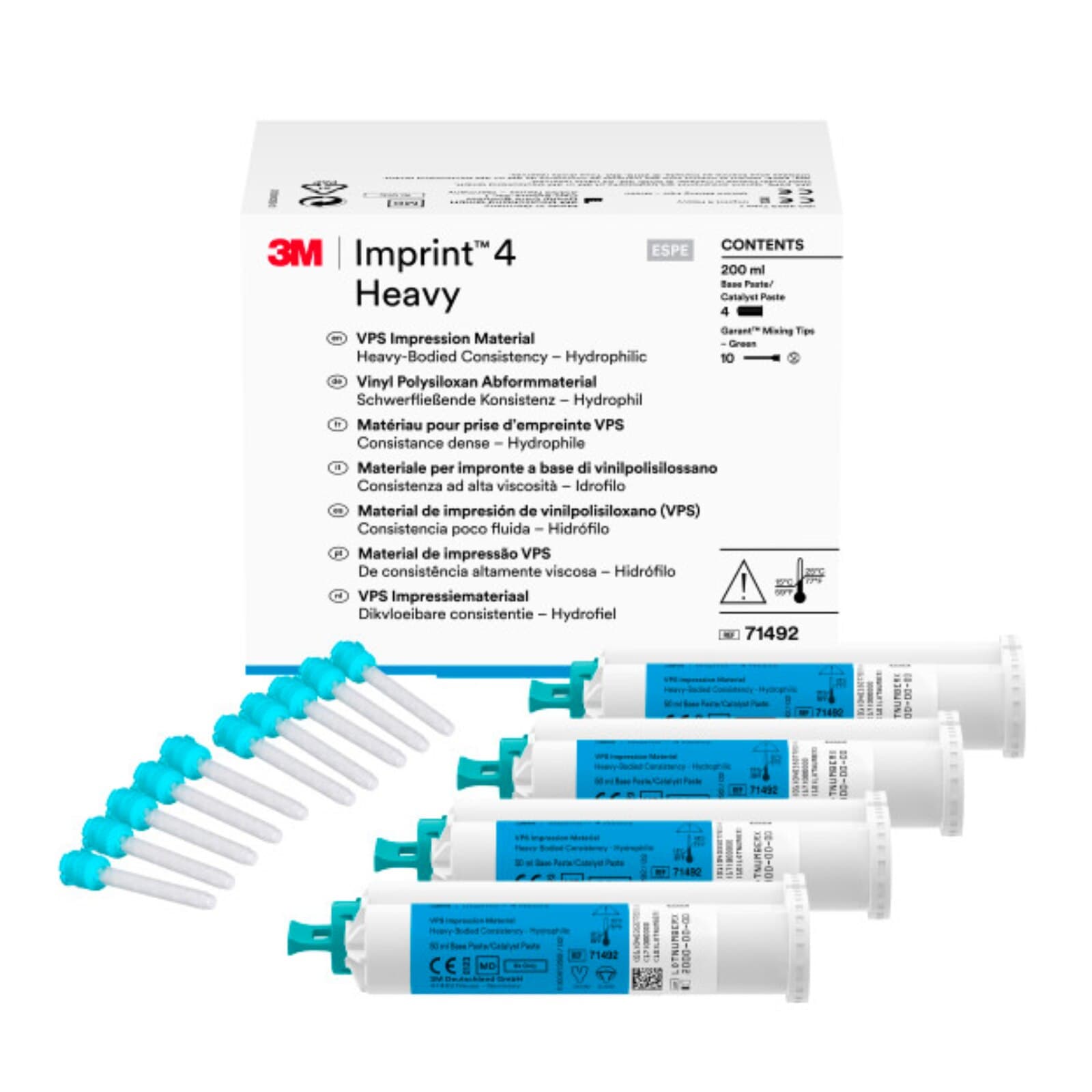 3M Imprint 4 Heavy Body VPS Impression Material Refill, Regular Set, 50 ml Cartridges, 4/Pk, 71492 thumbnail 7