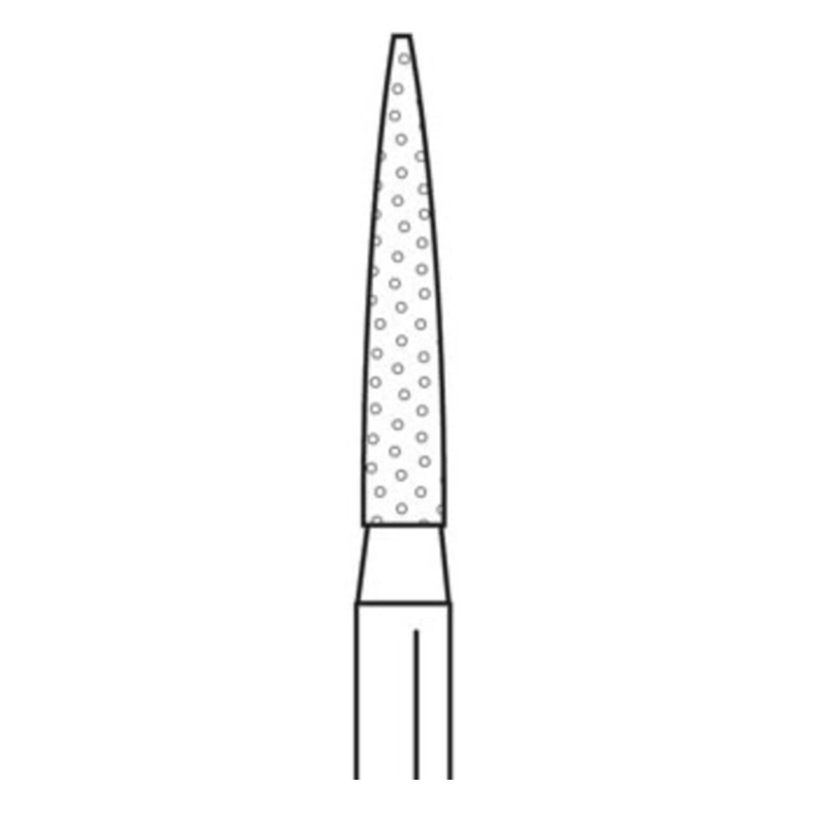 Two Striper Diamond Burs, FG, Flame, 260.8, 1.4 mm, Very Fine, Yellow, 5/Pk, 2015183 thumbnail 7