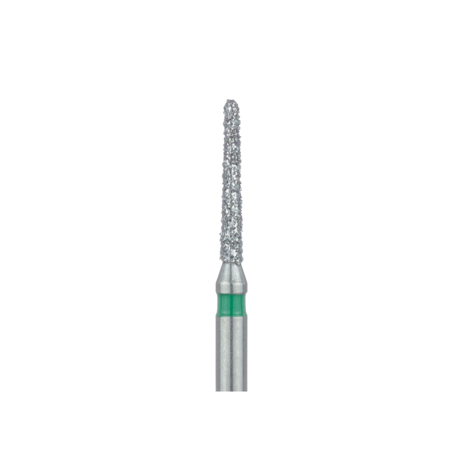 Meisinger FG #850.014 Coarse Round End Taper Diamond Bur, 1.4mm Head, 8mm Working Length, Green Band, Multi-Use, 5/Pk, US #7664 thumbnail 3