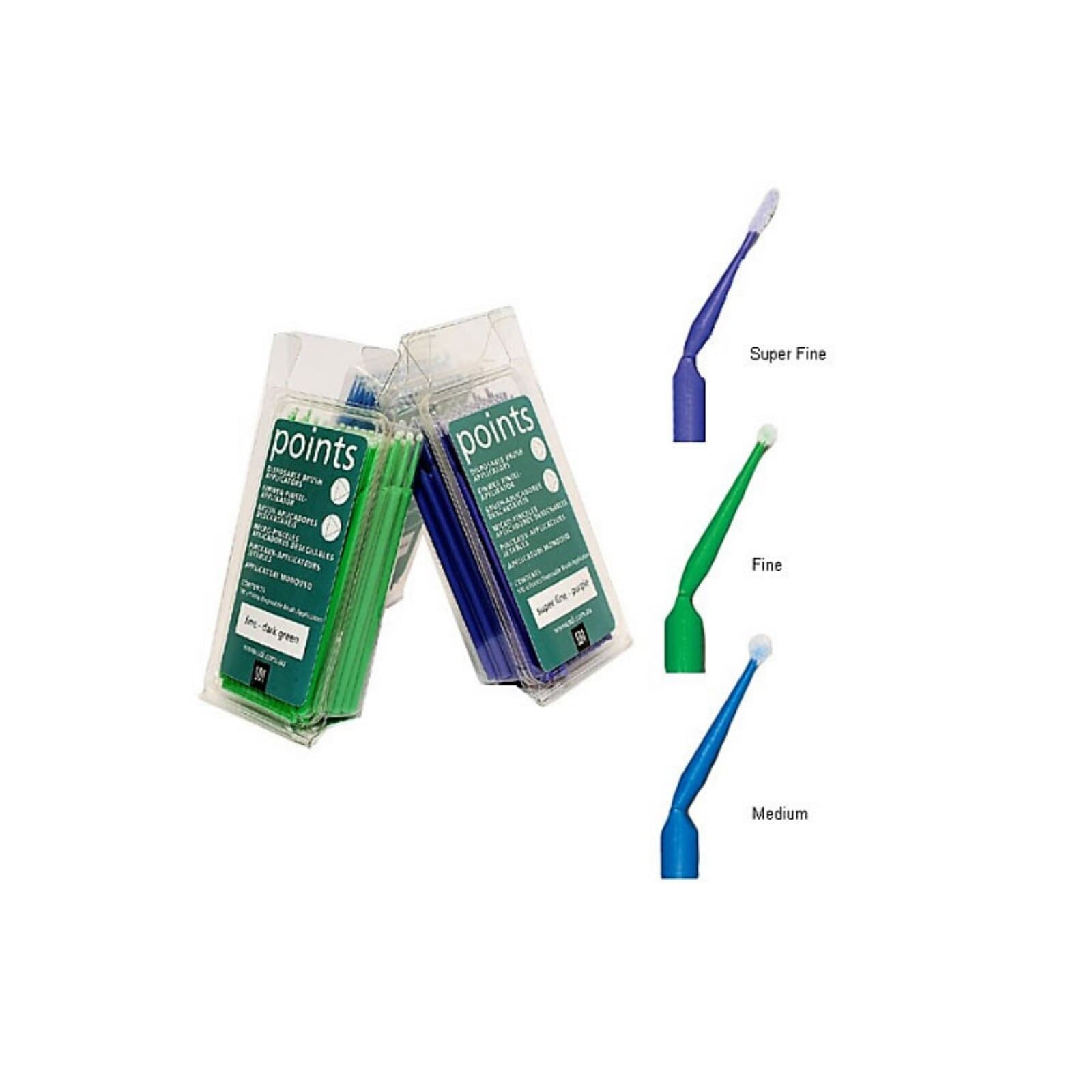 SDI Points Disposable Brush Applicators, Fine, Dark Green, Bendable, 400/Pk, 8100116 thumbnail 9