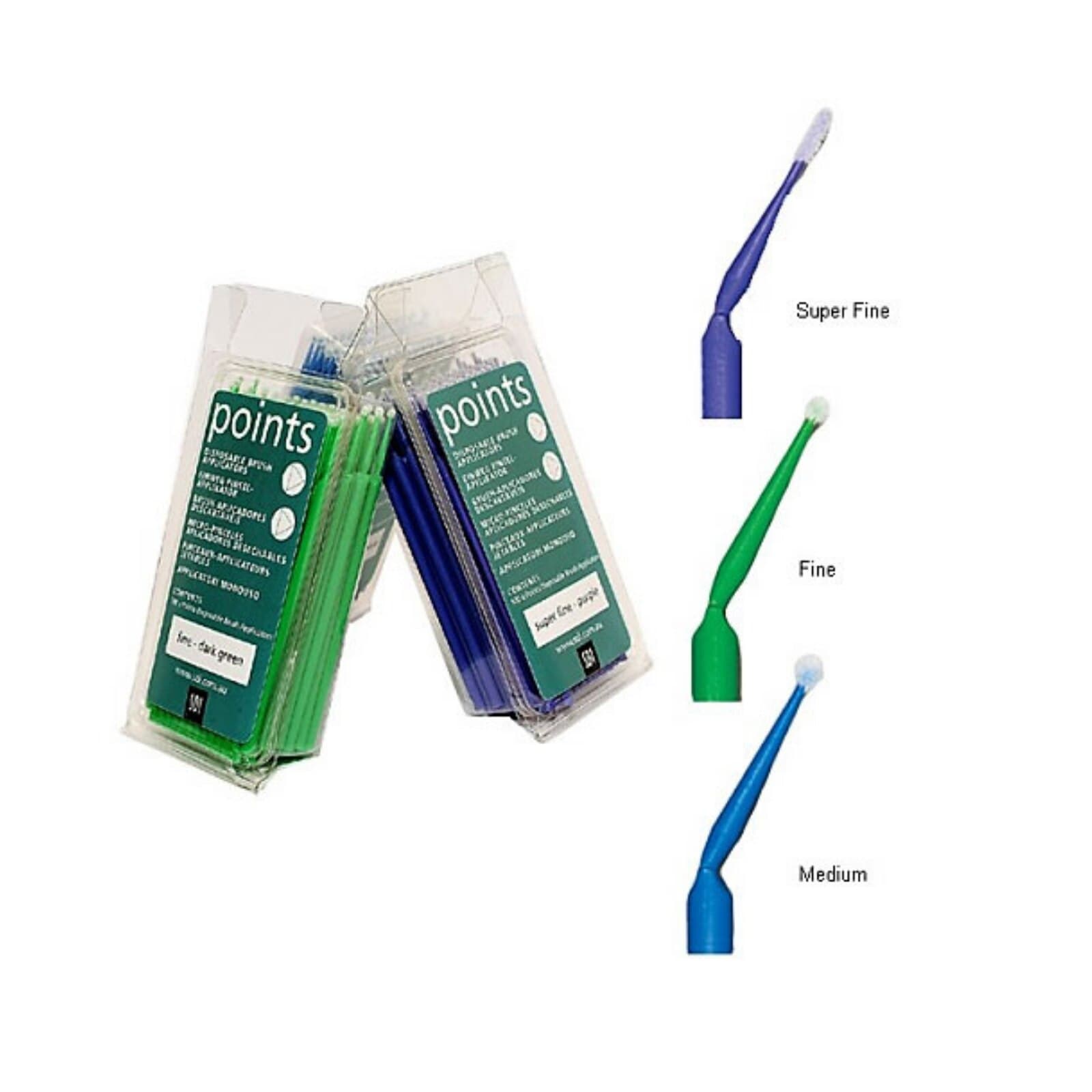 Points Disposable Brush Applicators, Medium, Light Blue, 400/Pk, 8100119 thumbnail 7