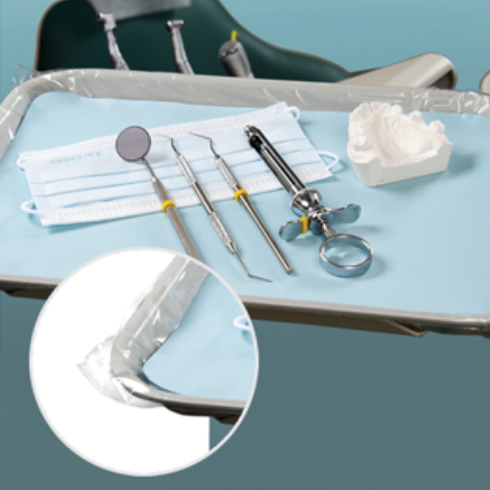 Crosstex Tray Sleeves, 10.5" x 14", Clear, Fits A-dec/Size B & Ritter Trays, 500/Box, BCTS1014 thumbnail 2