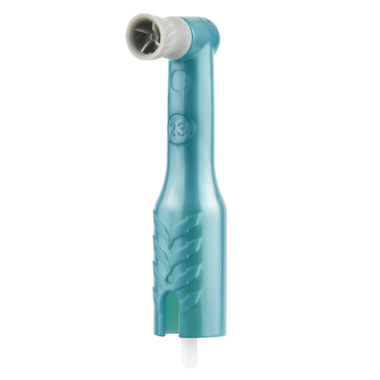 Pac-Dent Mini 90 Sterile Disposable Prophy Angles, 90° Angle, Gray Soft Cup, Turquoise, Latex-Free, 144/Box, S163-90-144 thumbnail 3