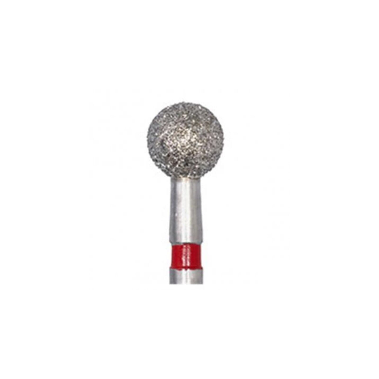 Meisinger 801F-033-FG Fine Diamond Bur, Round, Friction Grip, 3.3 mm, Red Ring, 2/Pk thumbnail 3