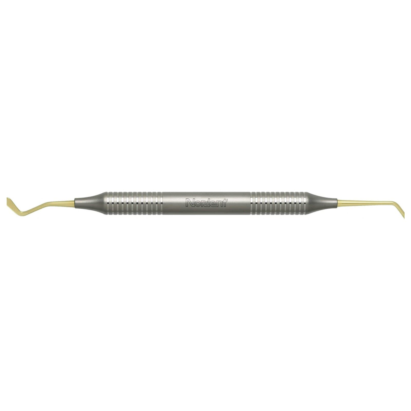 Nordent Composite Placement Instrument, Double-Ended, #2 Paddle/Condenser, 1.7 mm, Titanium Nitride Coated, DuraLite ColorRings Handle, CEPFI2T thumbnail 2