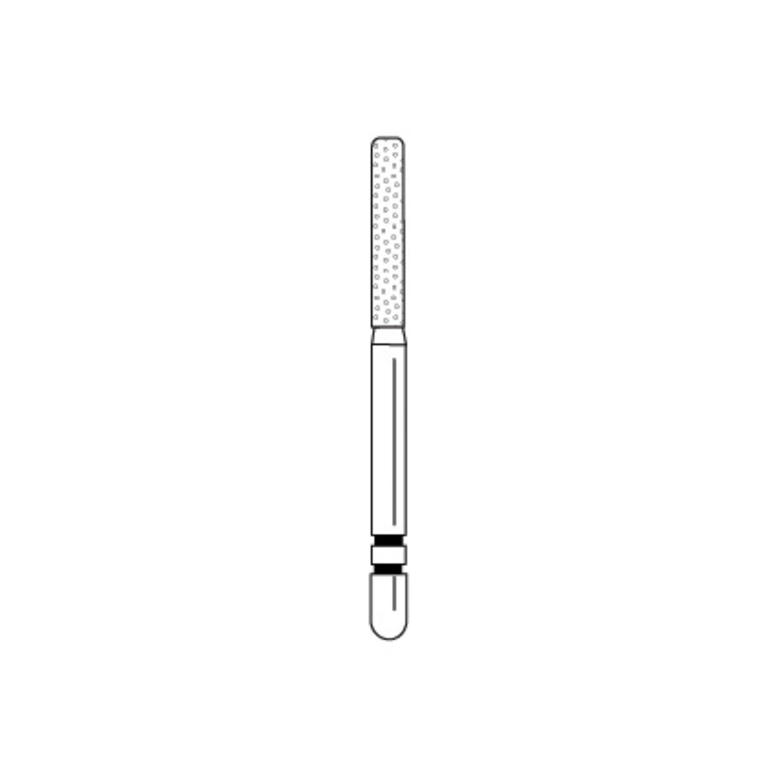 Two Striper® Diamond Bur, FG Friction Grip, KS Cylinder Round End, Coarse, Green, #586.8, 1.6 mm Diameter, 8.0 mm Length, 5/Pkg, 2015307 thumbnail 2