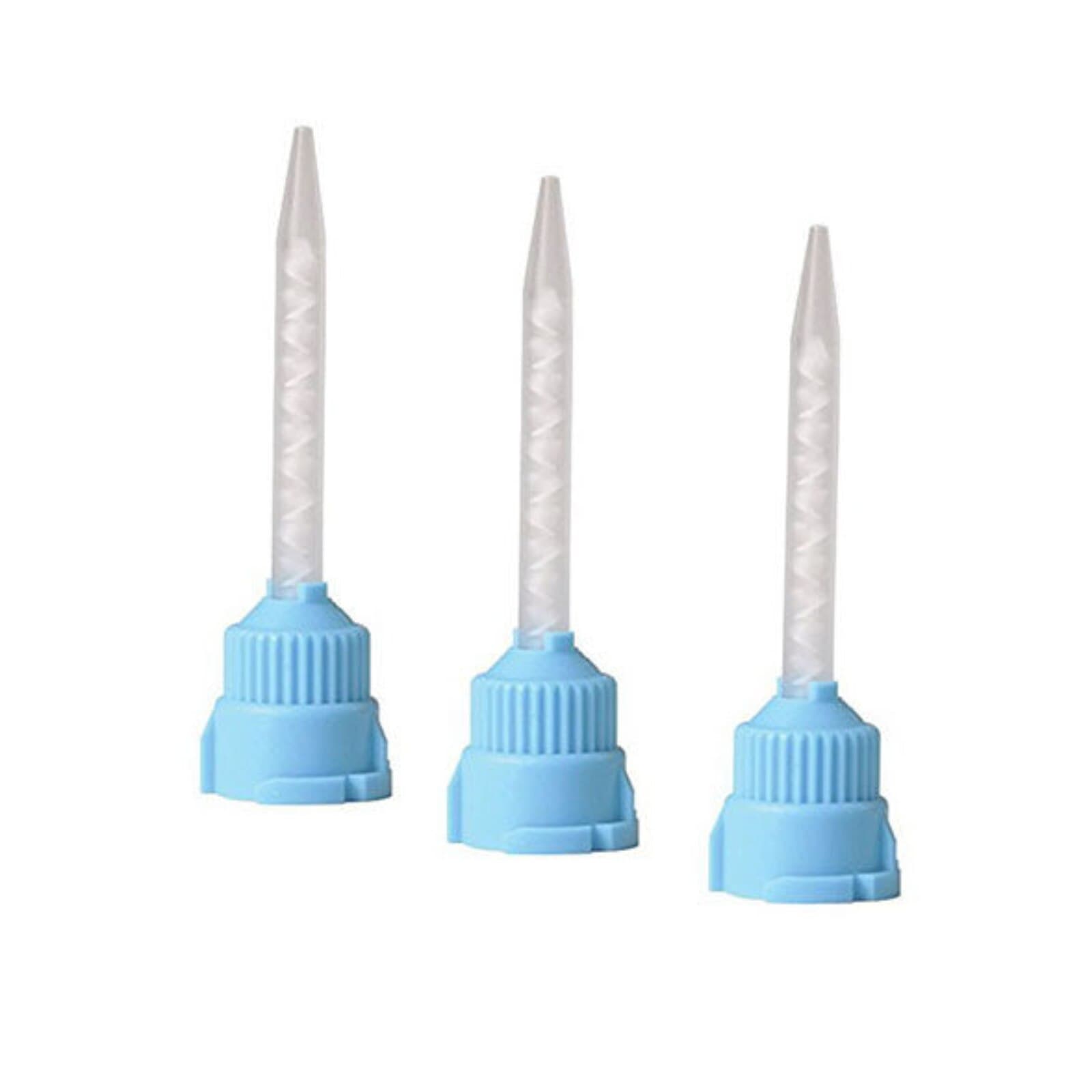 Defend T-Style Mixing Tips, Temporary Crown & Bridge Material, 1:1 Ratio, Light Blue, 25/Pk, VP-8111T thumbnail 2