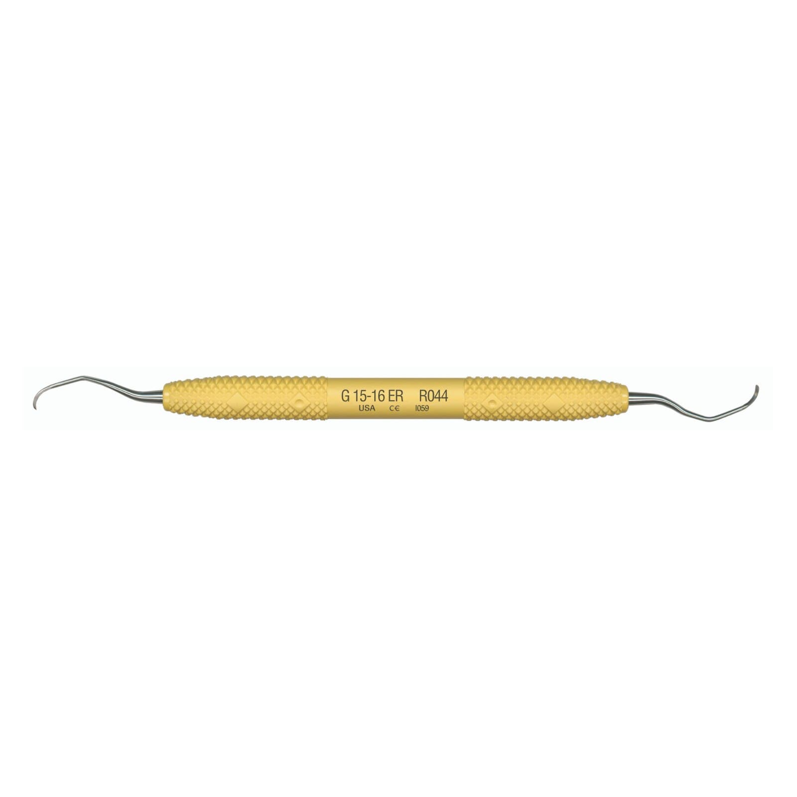 PDT Amazing Gracey 15-16 Extended Reach Curette, Double-Ended, Sunshine Yellow Resin Handle, R044 thumbnail 2