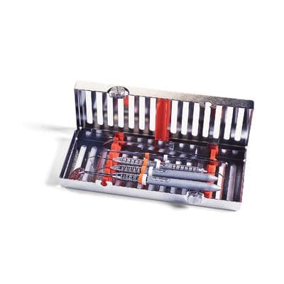 Hu-Friedy IMS Signature Series Exam Cassette, 5-Instrument, Red, Stainless Steel, 3" x 8" x 1.25", 1/Pk, IM6050 thumbnail 2